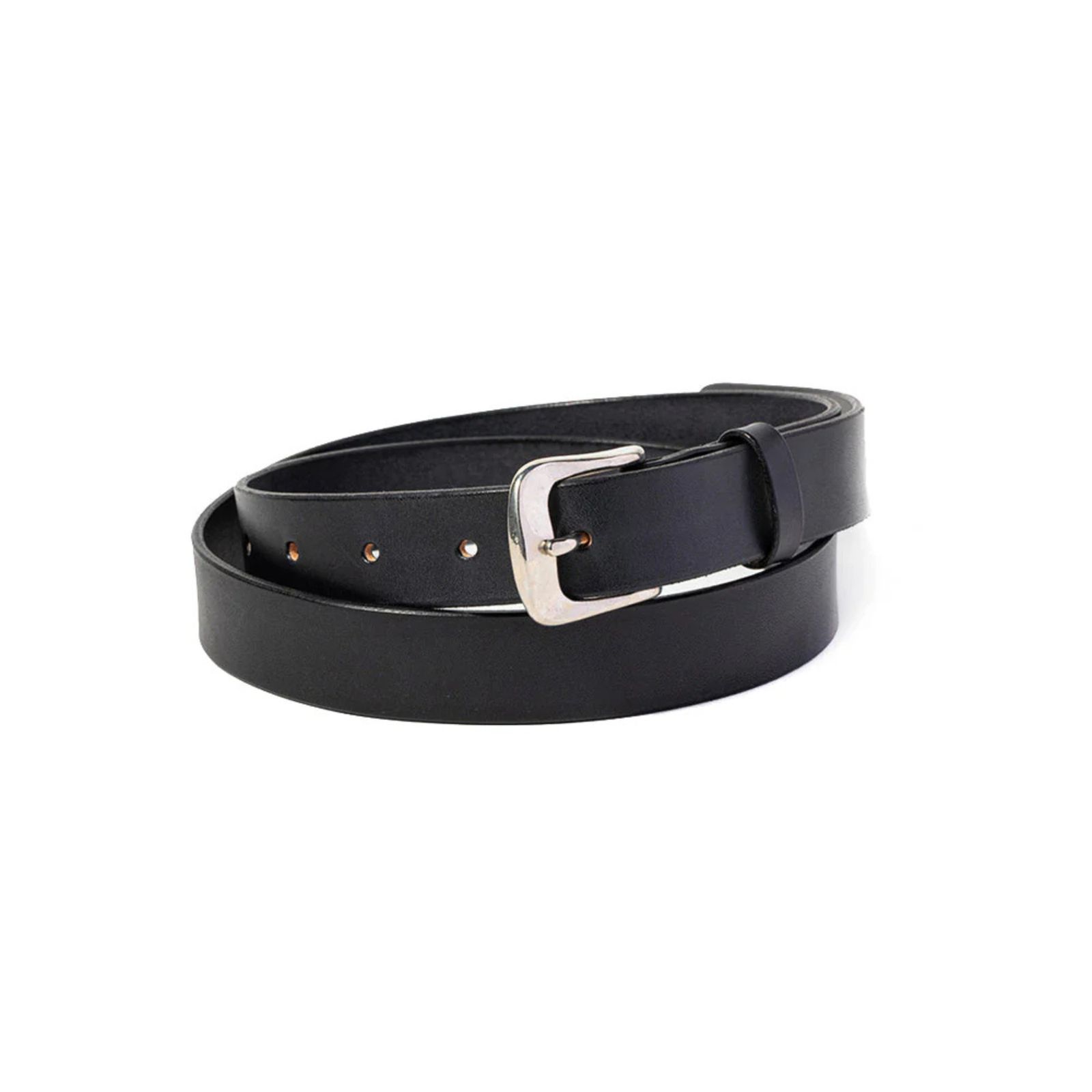 PLANE LEATHER NARROW BELT (BLACK)｜プレーン レザー ナロー ロングベルト｜CL-25AW021LE