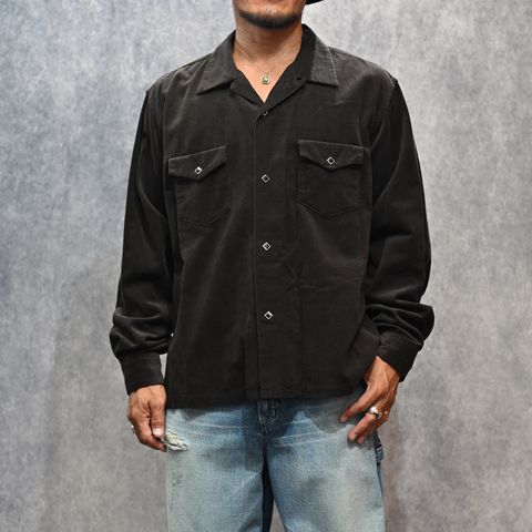 Narrow Corduroy Western Open Collar SH （DBR） / ウエスタン コーデュロイシャツ （ブラウン） 2508-5001