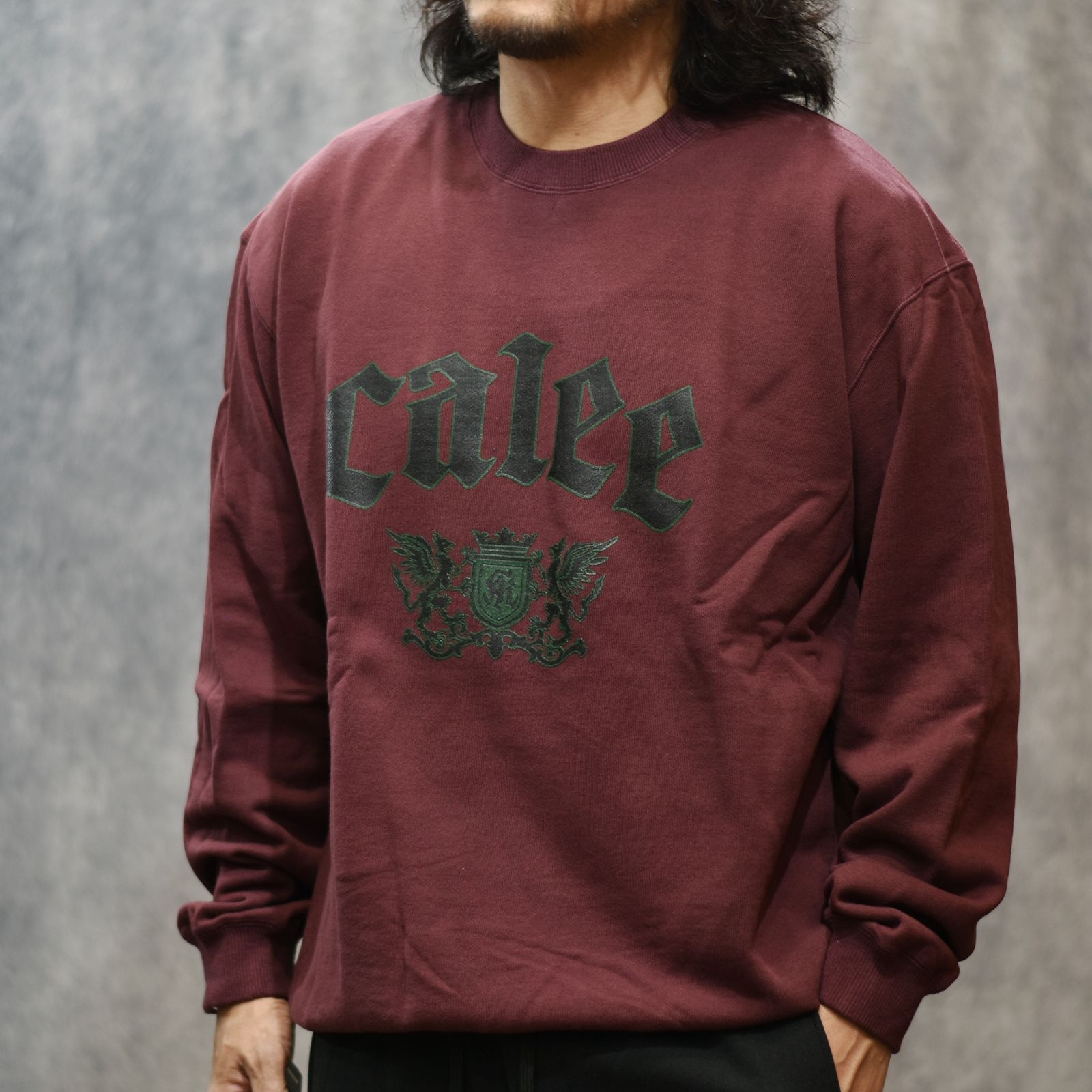 EMBLEM LOGO CREW NECK SW (BURGUNDY)｜クルーネック スウェット トレーナー｜CL-25AW014