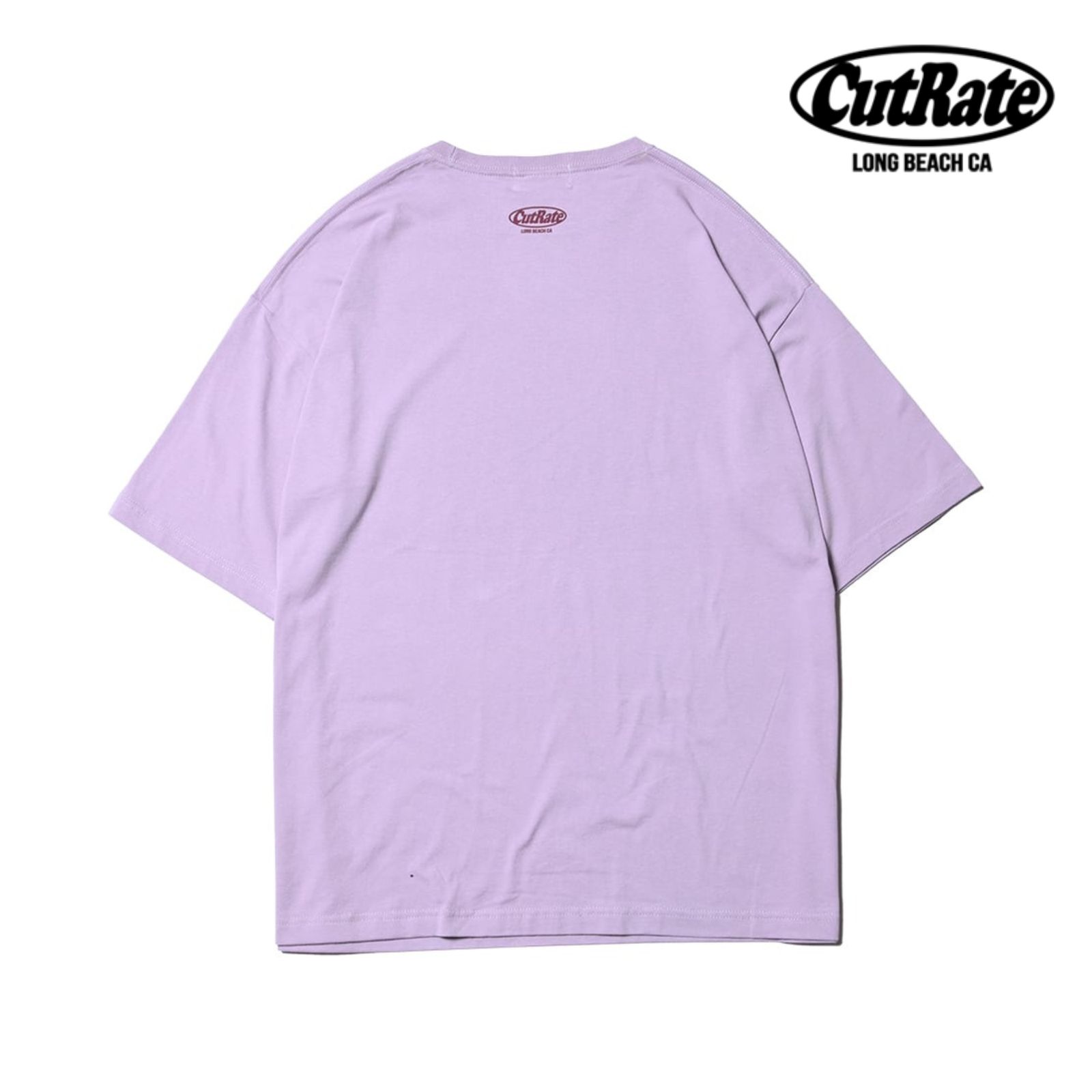 CUTRATE CALIF LOGO DROP SHOULDER S/S -T-SHIRT (SMOKEY PURPLE) / ドロップショルダー プリントTシャツ