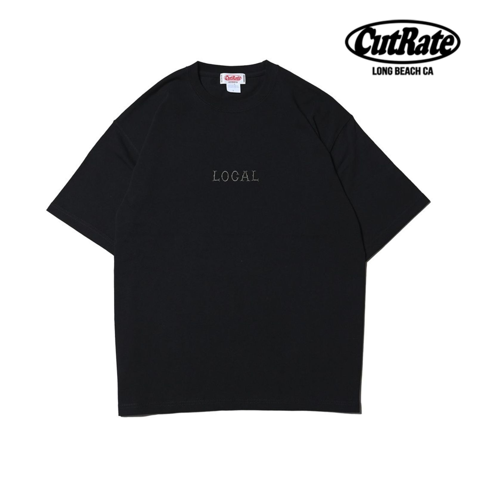 CLASSIC LOCAL LOGO HEAVY WEIGHT DROPSHOULDER S/S -T-SHIRT (BLACK) / ドロップショルダー プリントTシャツ