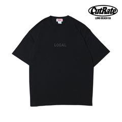 CLASSIC LOCAL LOGO HEAVY WEIGHT DROPSHOULDER S/S -T-SHIRT (BLACK) / ドロップショルダー プリントTシャツ