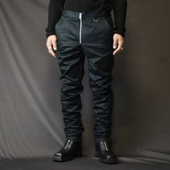 Cotton satin biker pants