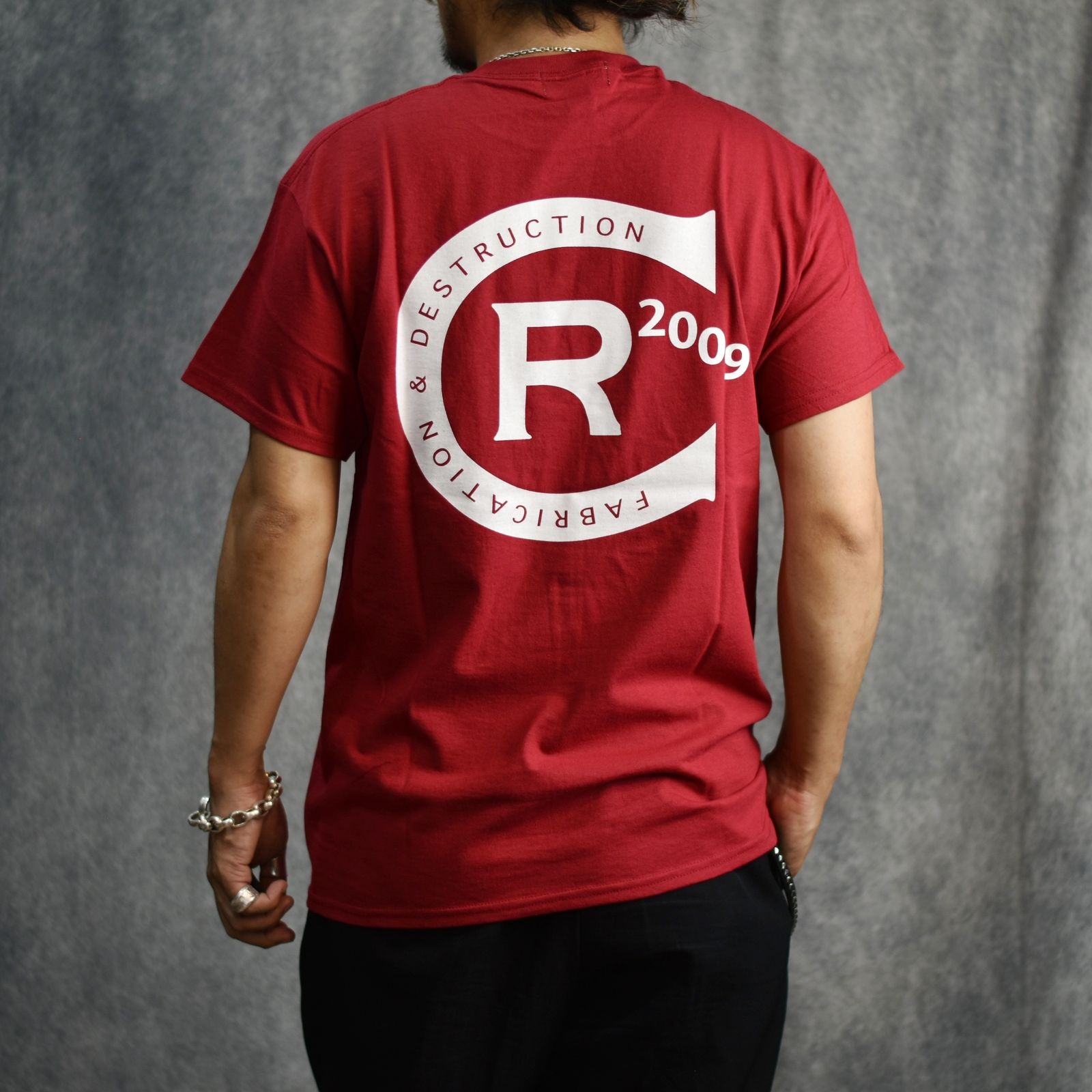 CUTRATE F&D LOGO S/S TEE (CARDINAL RED) / プリントTシャツ