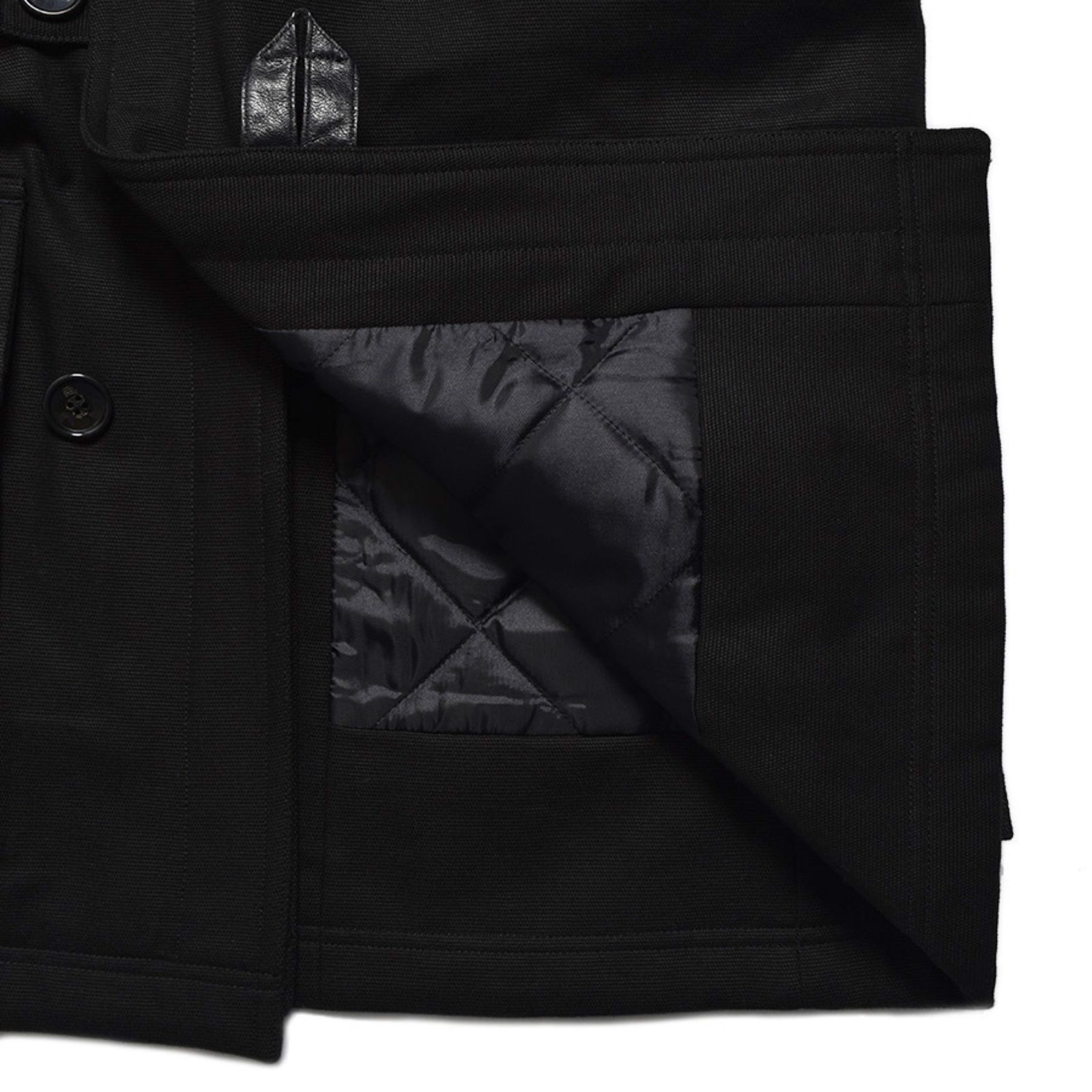 Mouton Collar Duck Military Haif CT （BLK）｜ムートンカラー ミリタリーハーフコート｜2511-9004