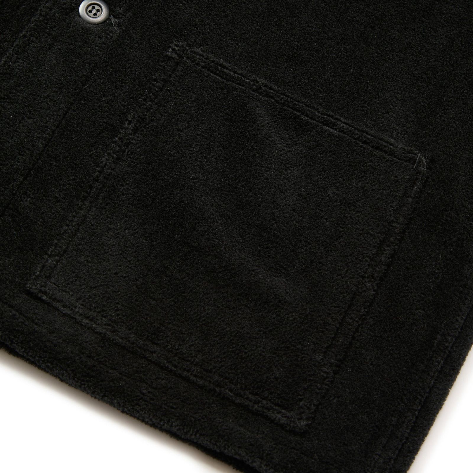 CT FLEECE BOA NO COLLAR JACKET (BLACK)｜コットンフリース ボア ノーカラージャケット｜CL-25AW017