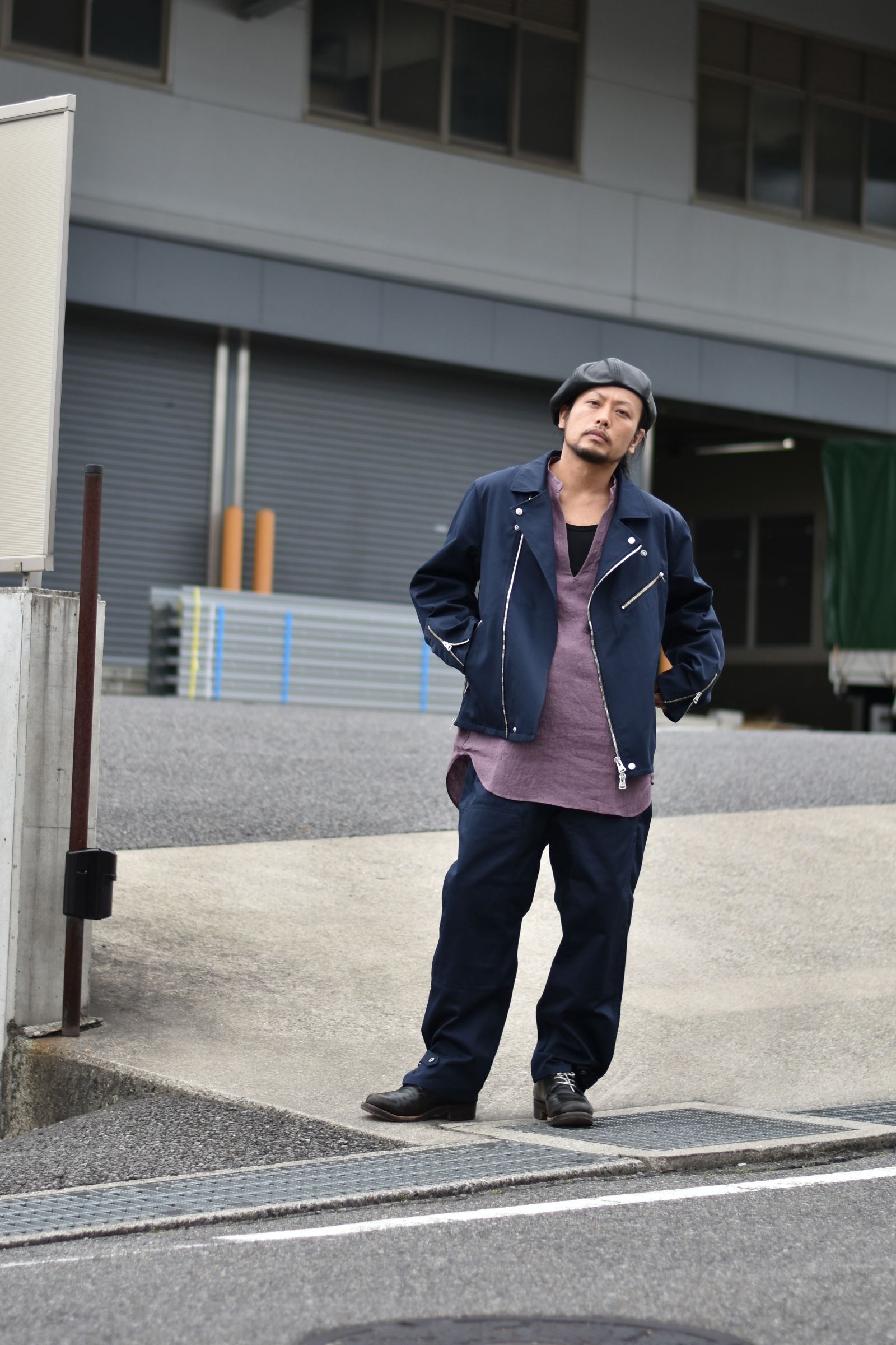 ISAMU KATAYAMA BACKLASH - ×× Dickies ライダース (NAVY) | chord 