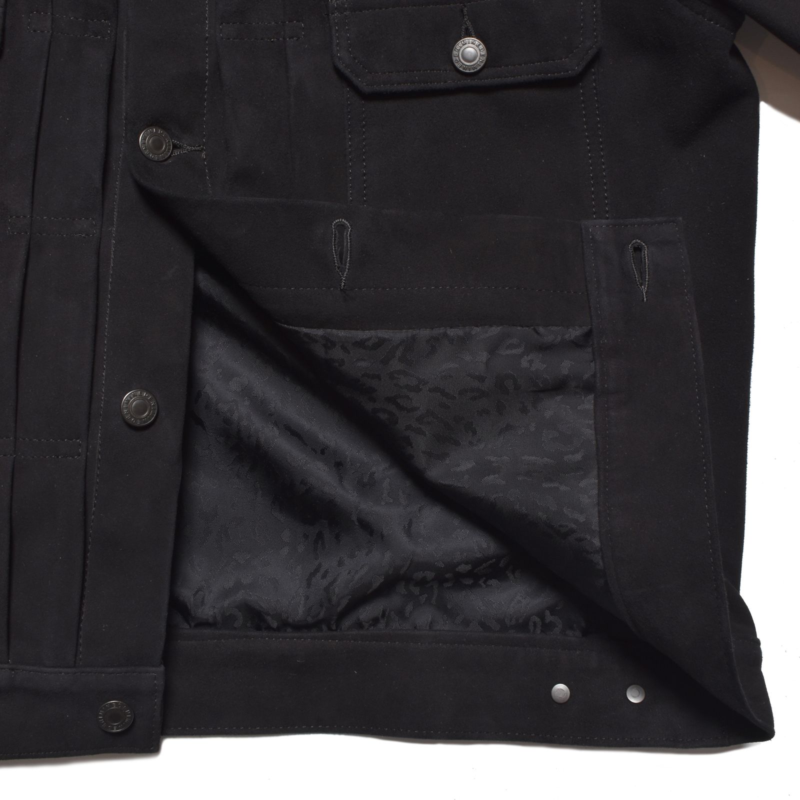 Sheep Suede Trucker JKT （BLK） / シープスエード トラッカージャケット  （ブラック）｜2509-8003