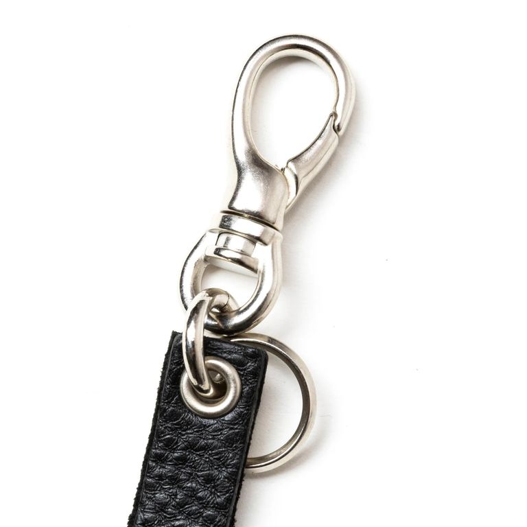 CALEE - STUDS & KNITTING LEATHER LONG KEY RING ＜TYPE B