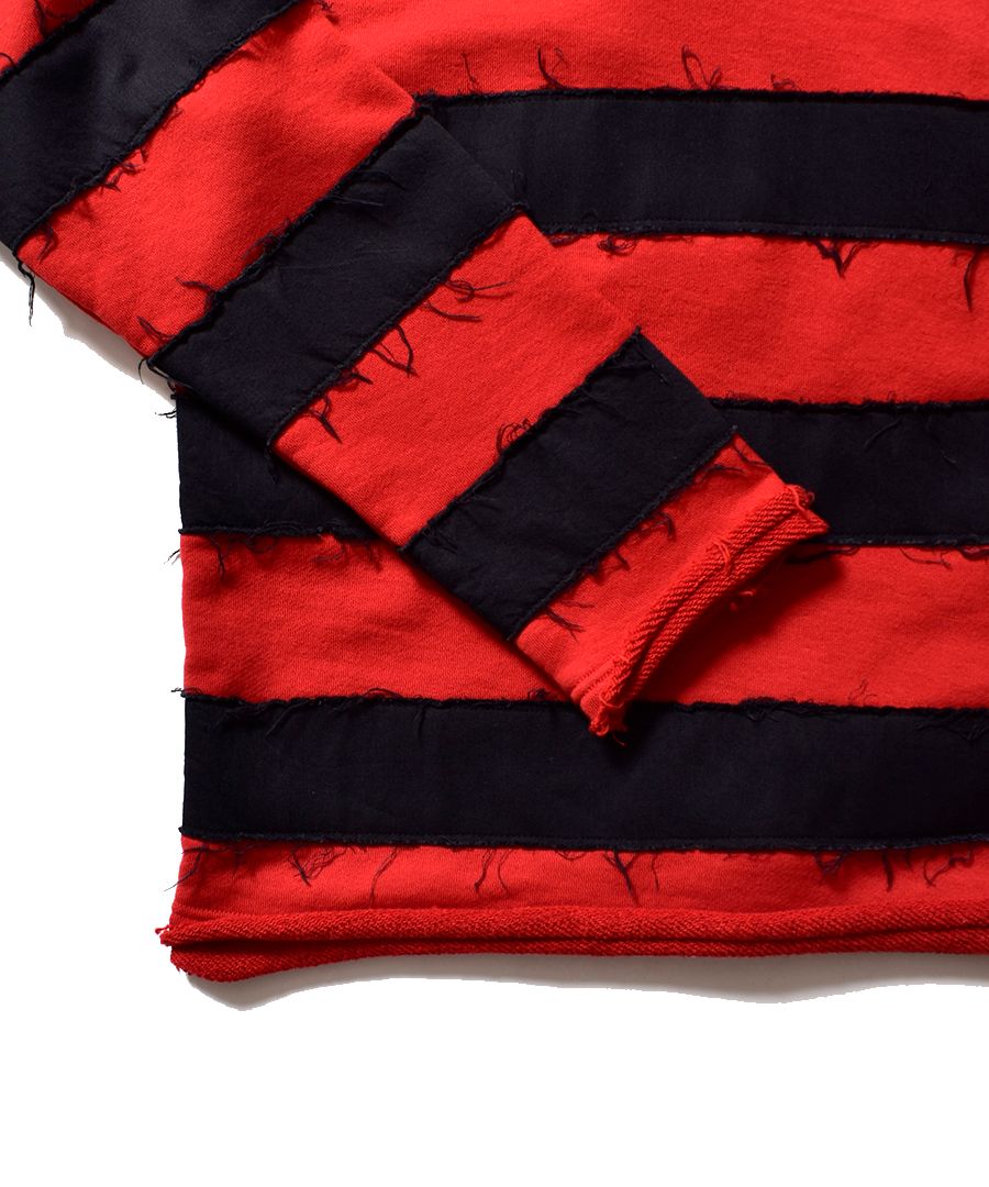 Bold Denim Border Crew neck Pullover