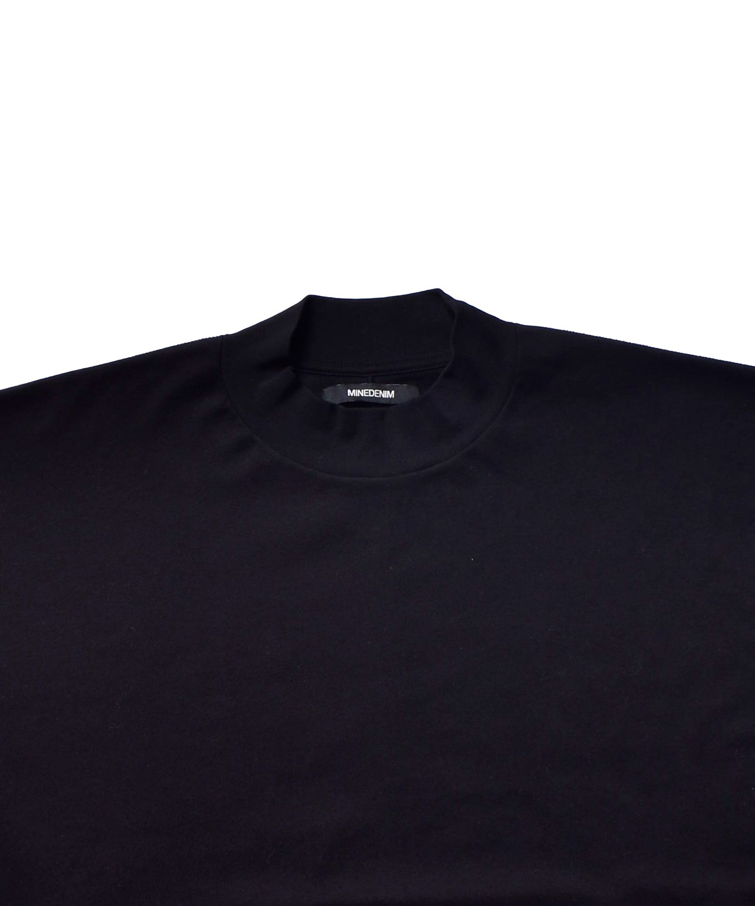 Smooth Mockneck Half Sleeve T-SH （BLK）