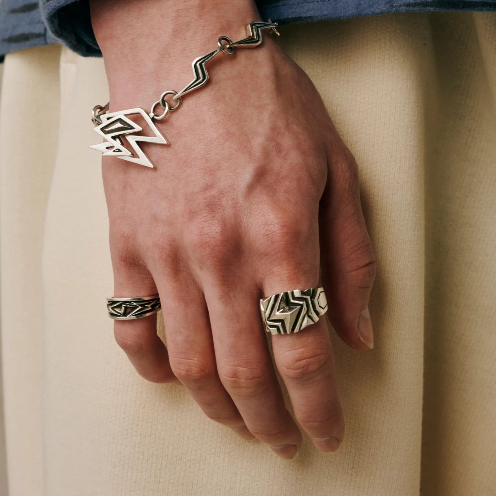 CALEE × D.O.D｜LIGHTNING PINKY RING ＜EXCLUSIVE＞ (SILVER)｜ライトニング ピンキーリング｜CL-26SS003JW EX