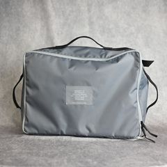 POUCH WITH STRAP （GRAY） / ファスナー ポーチ バッグ （グレー） / 9251-AC02