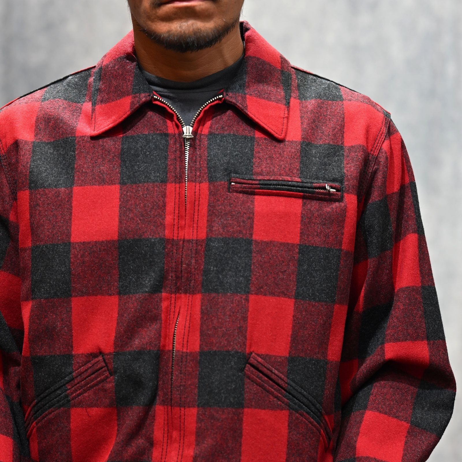PENDLETON W.Plaid Zipup Work JKT （RPT）｜ペンドルトン ジップアップ ワークジャケット｜MND-PDL801