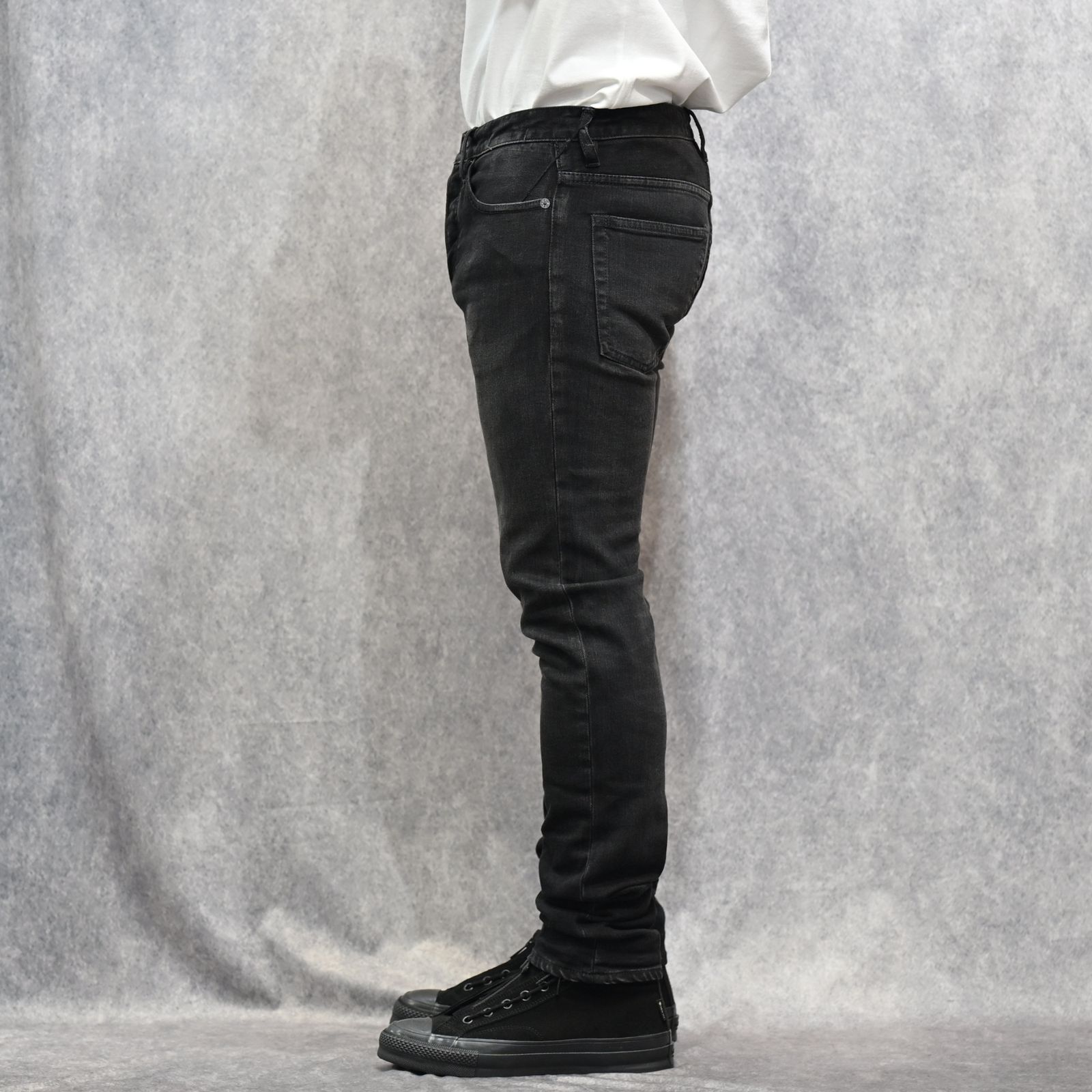 S.Slim STR 5pocket  （BKU） ｜スーパースリム デニムパンツ (ブラック)｜2604-1002