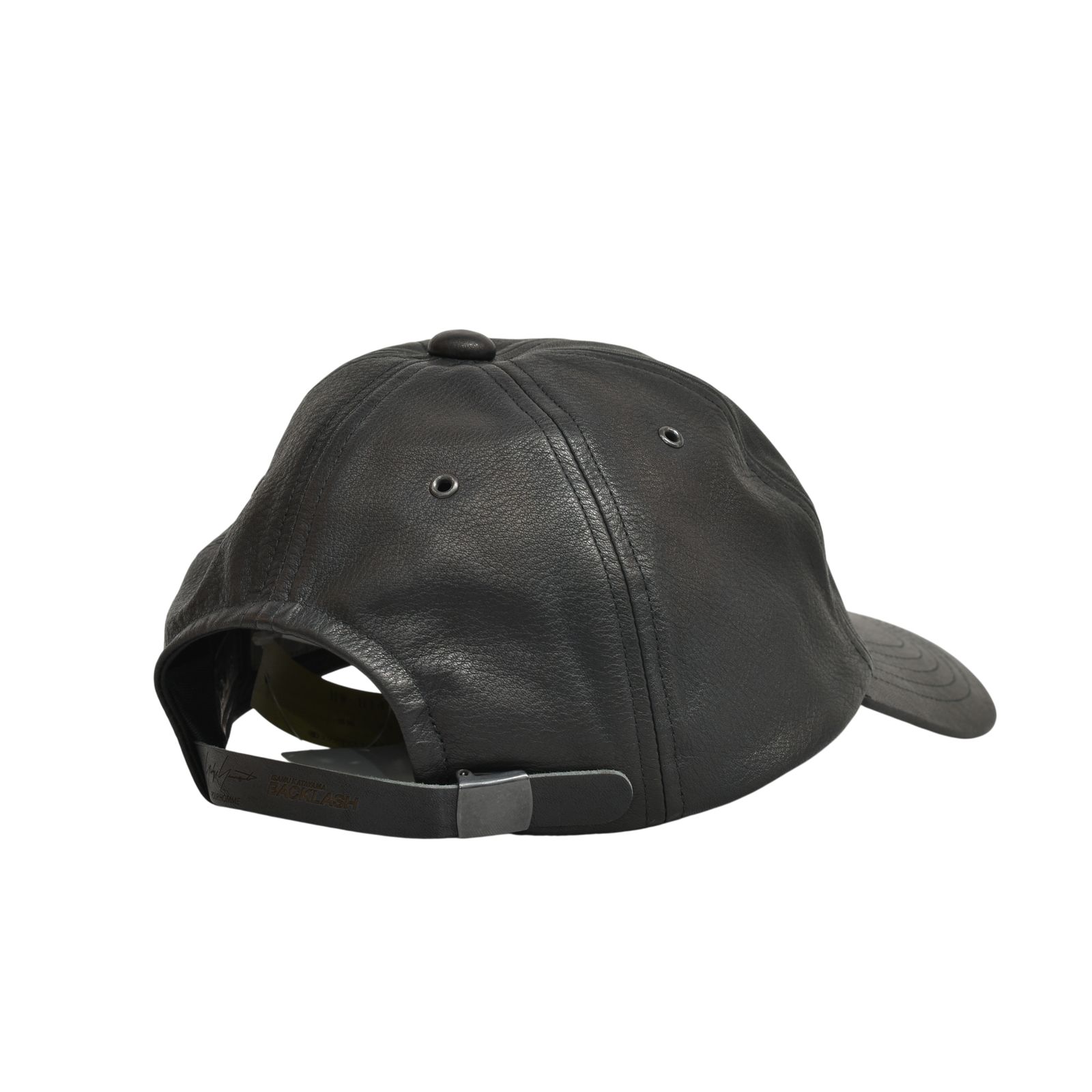 × ISAMU KATAYAMA BACKLASH｜B.B CAP （BLACK）｜ファニチャーレザー ベースボールキャップ｜HW-H14-786