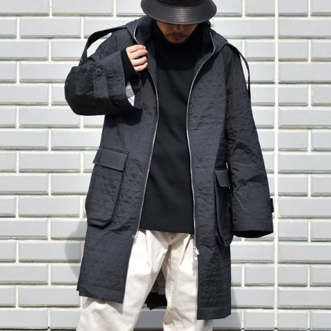 quilting field coat (BLACK) / キルティング フィールド コート