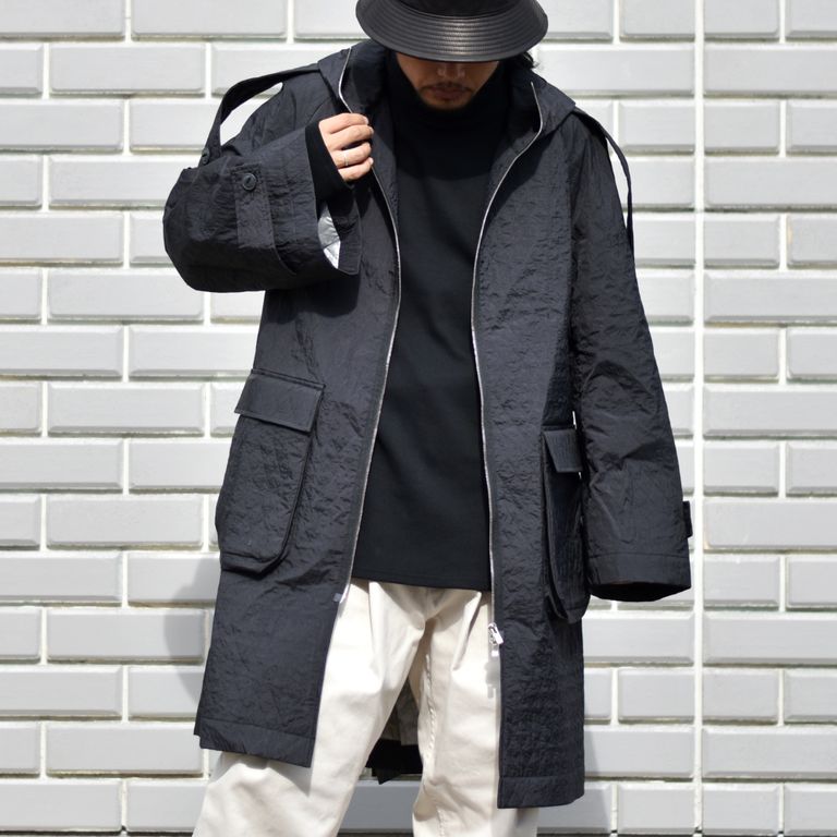 prasthana - quilting field coat (BLACK) / キルティング フィールド コート | chord online  store