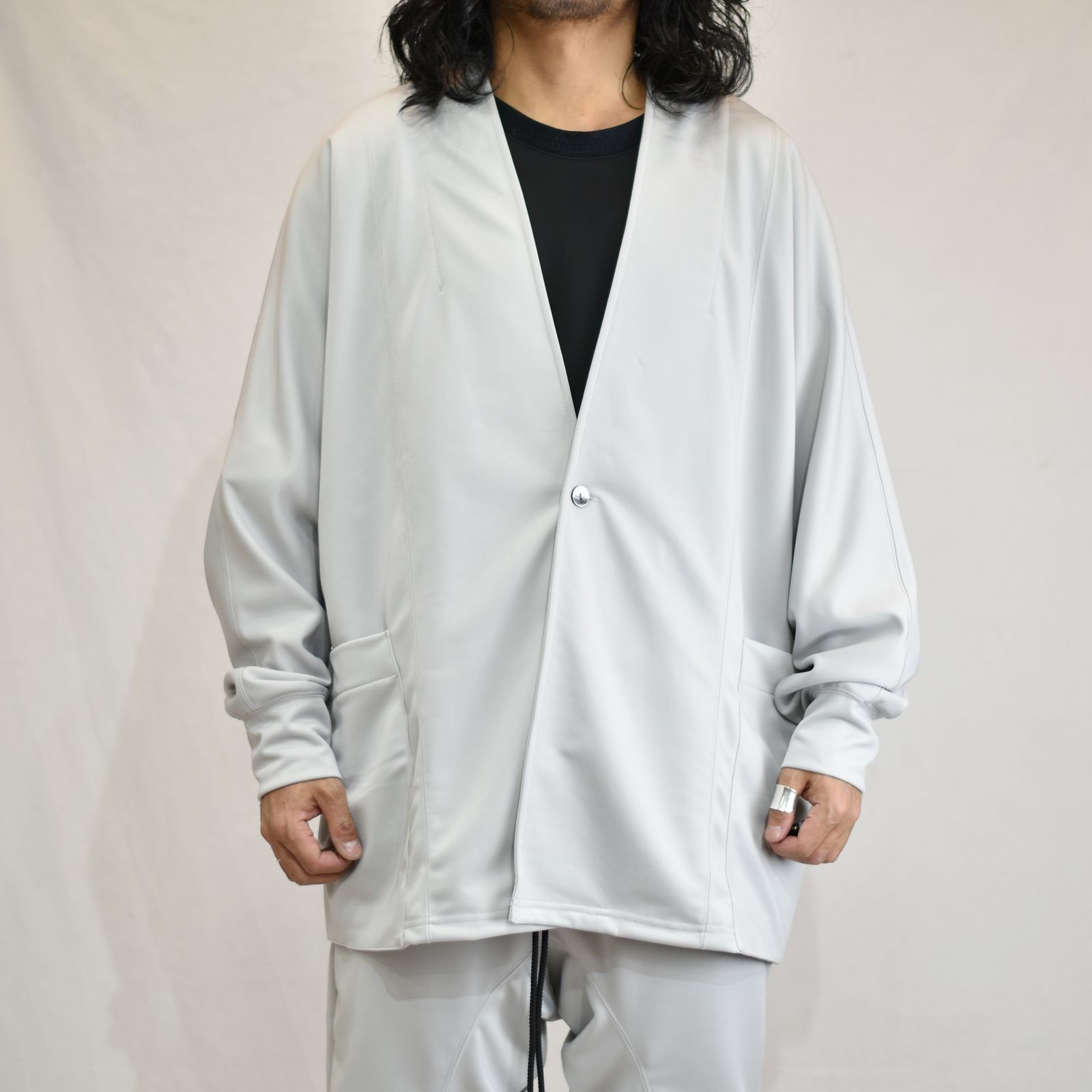 tech jersey dolman sleeve cardigan (ICE GRAY) / ドルマンスリーブ カーディガン