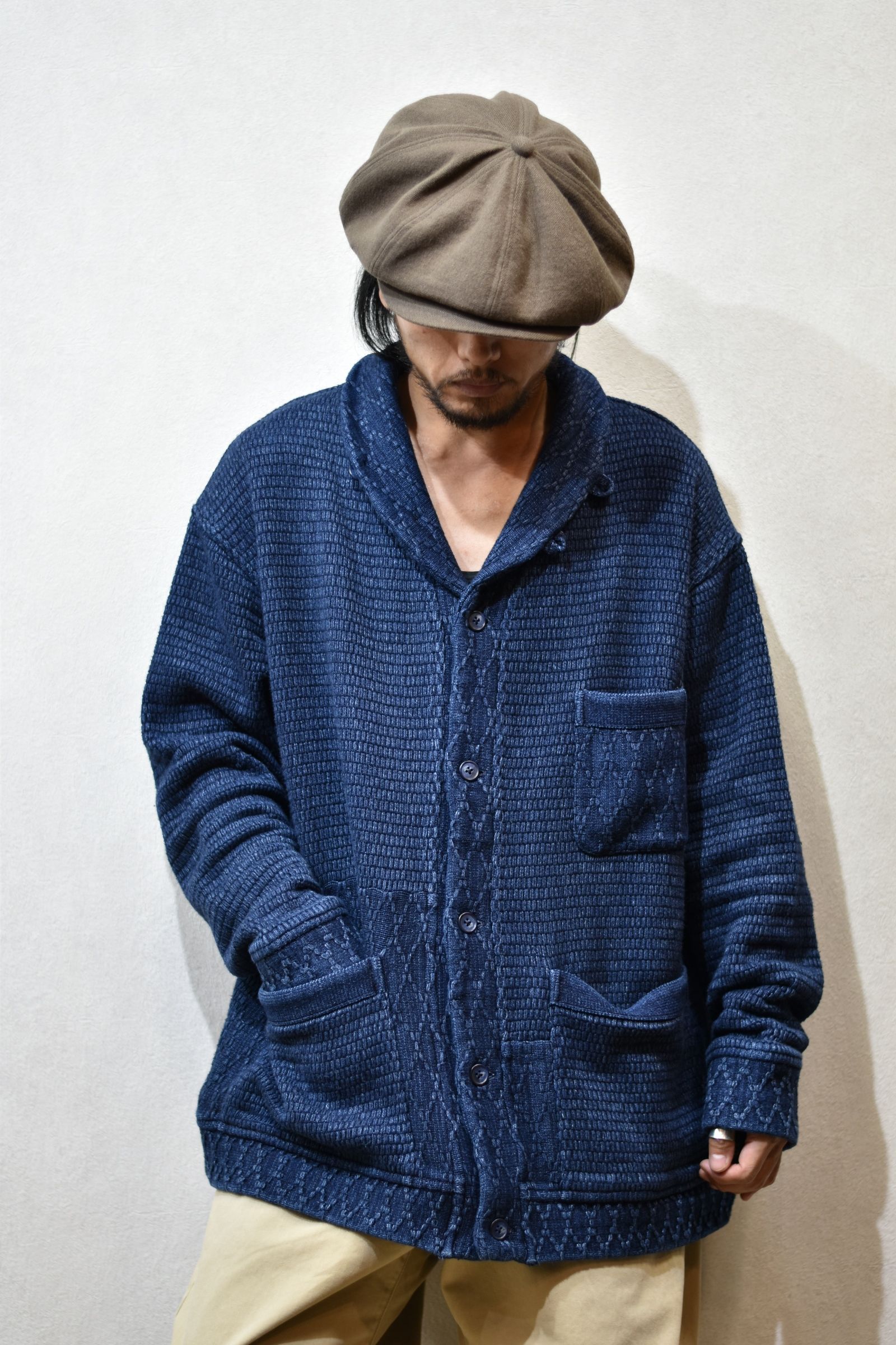 Porter Classic - BEATNIK KENDO KNIT CARDIGAN (BLUE) | chord online