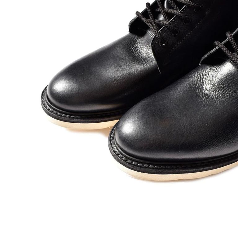 MINEDENIM - Leather Zipper Unit Boots （BLK） / ファイヤーマン ブーツ センタージップ （ブラック） |  chord online store