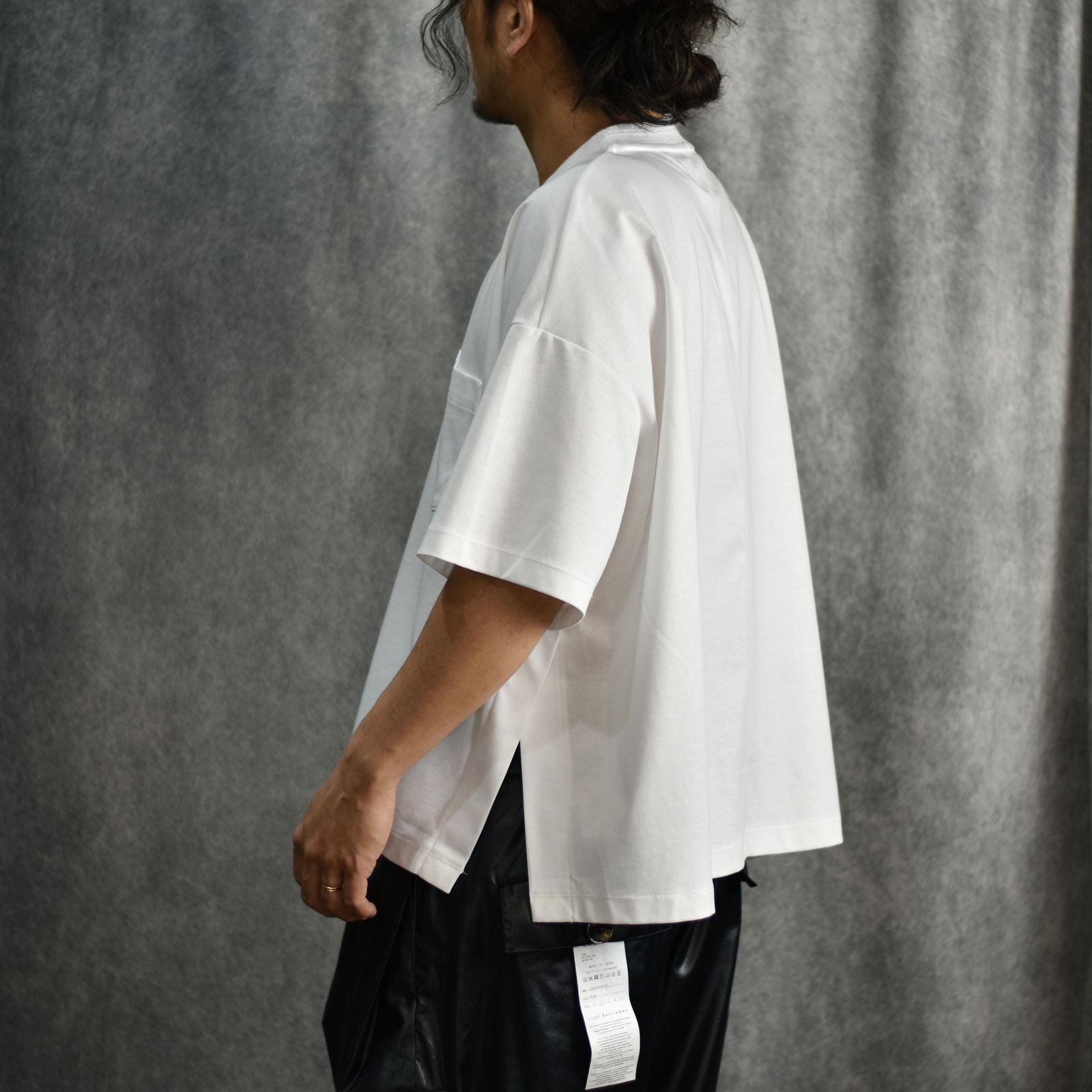 サイドベンツポケットTシャツ (WHITE) / LB25SS-TE09-PLN