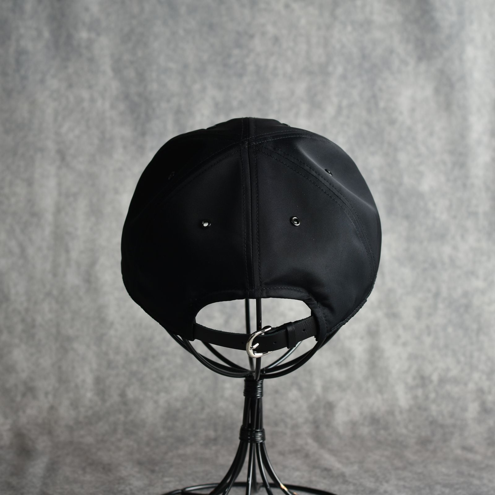 Nylon Twill Curved Visor Cap "MALBEC" (BLACK) / ナイロン キャップ