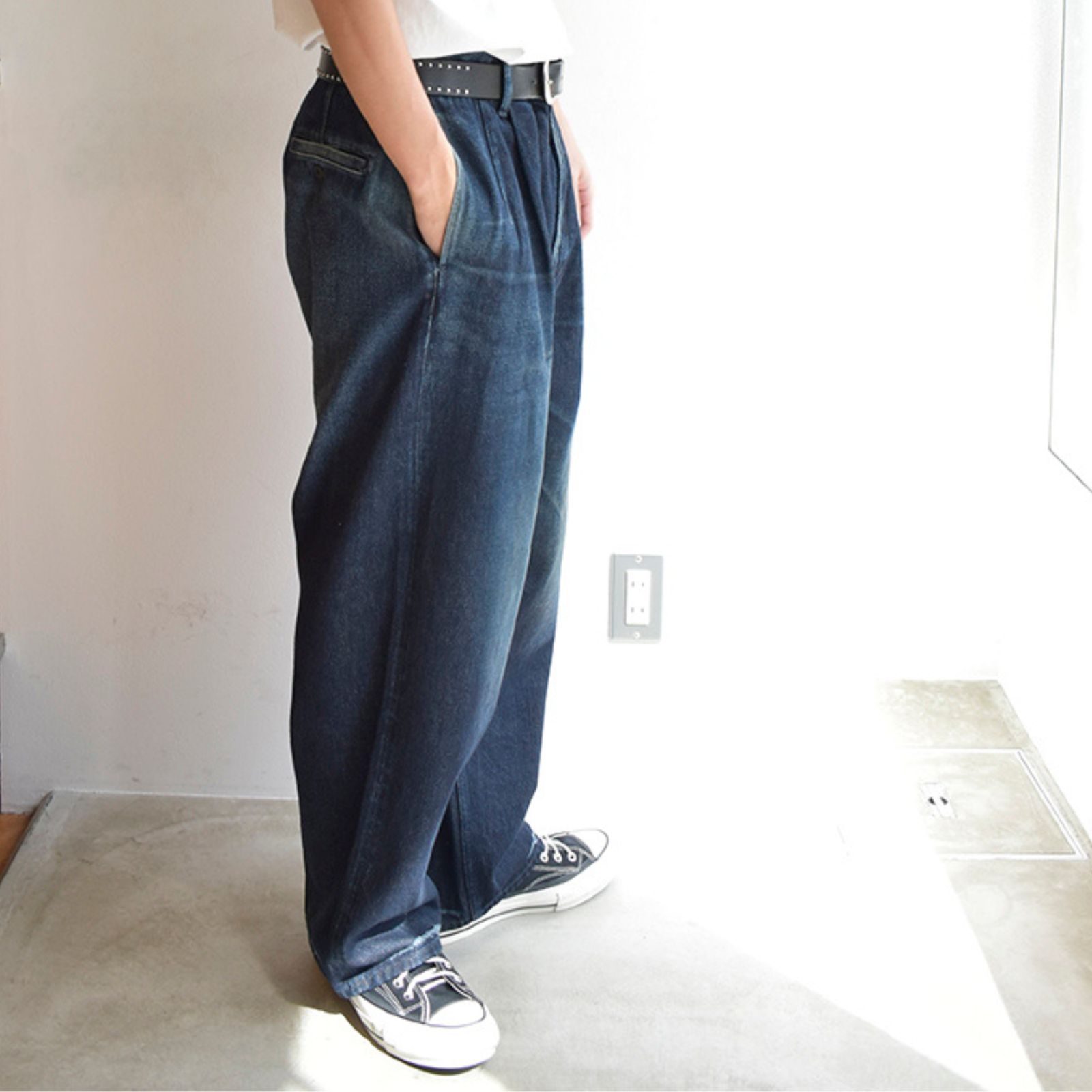WTNB. Wide Work CPP （RGD） /  ワイド デニム パンツ （インディゴ） YWMND02SP