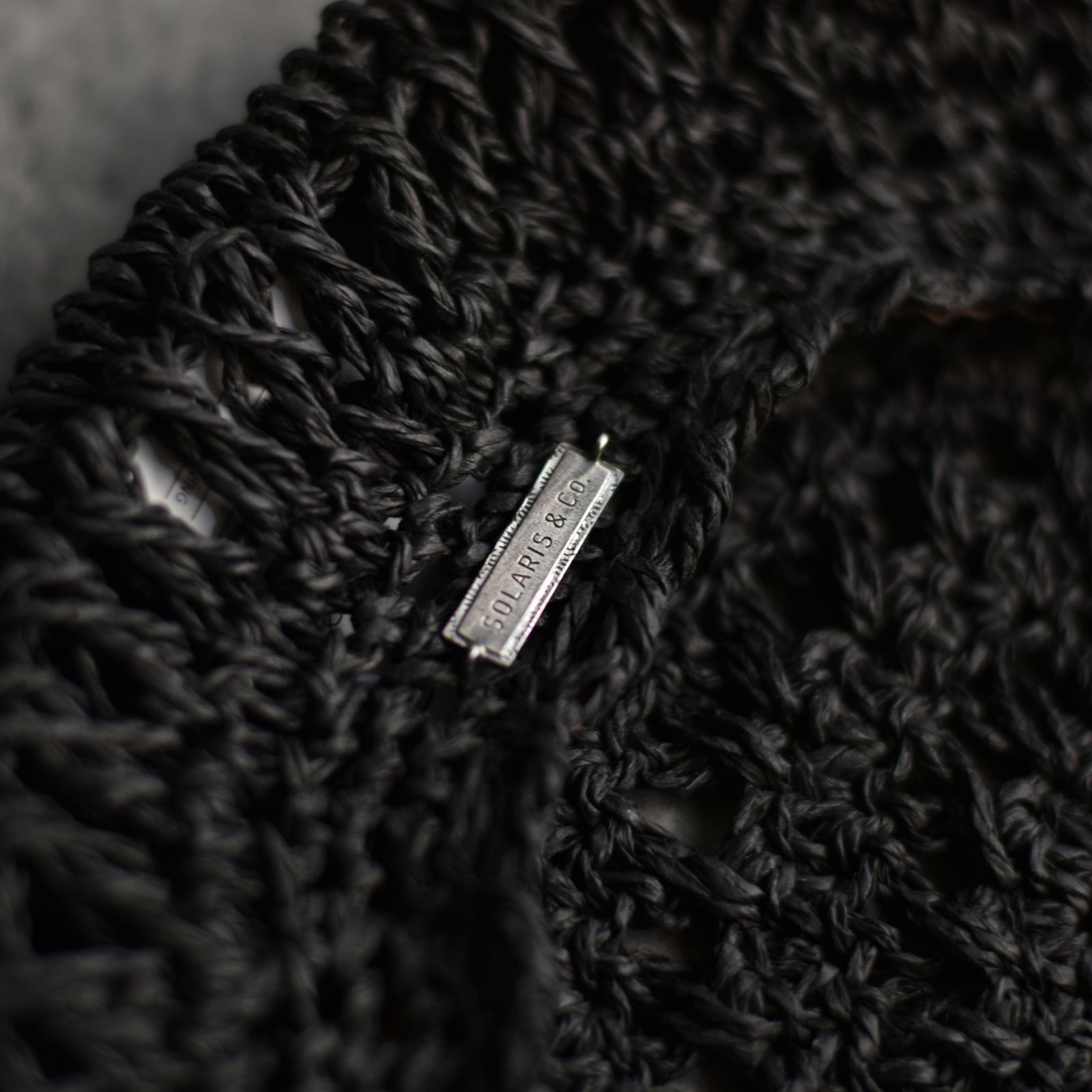 Paper Braid Beret "PARASELENE" (BLACK) / バスクベレー帽