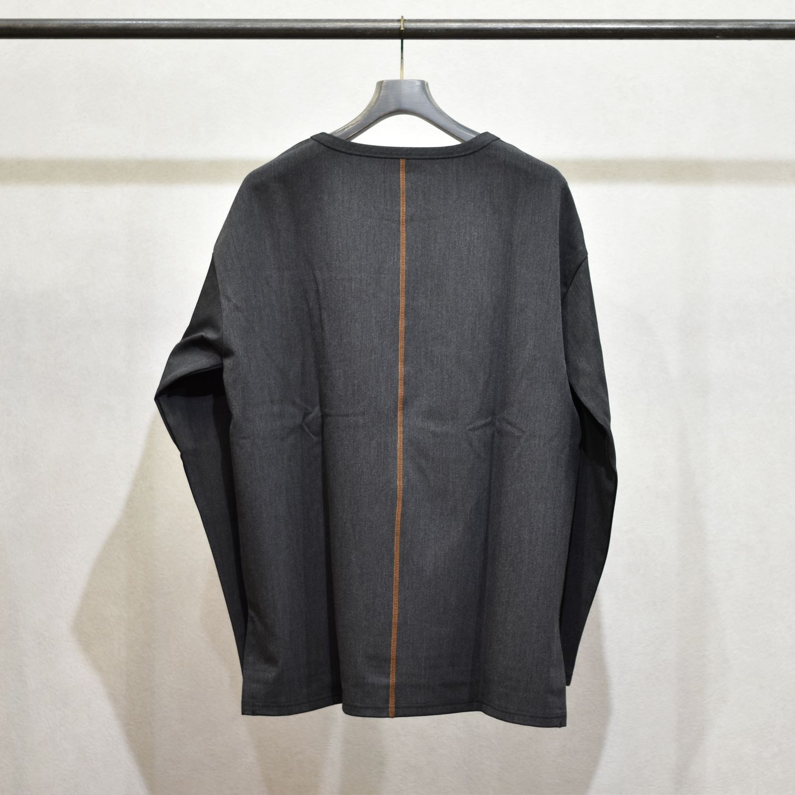 ポリエステルレーヨンアクリル ストレッチ ポケットカットソー （GRAY）