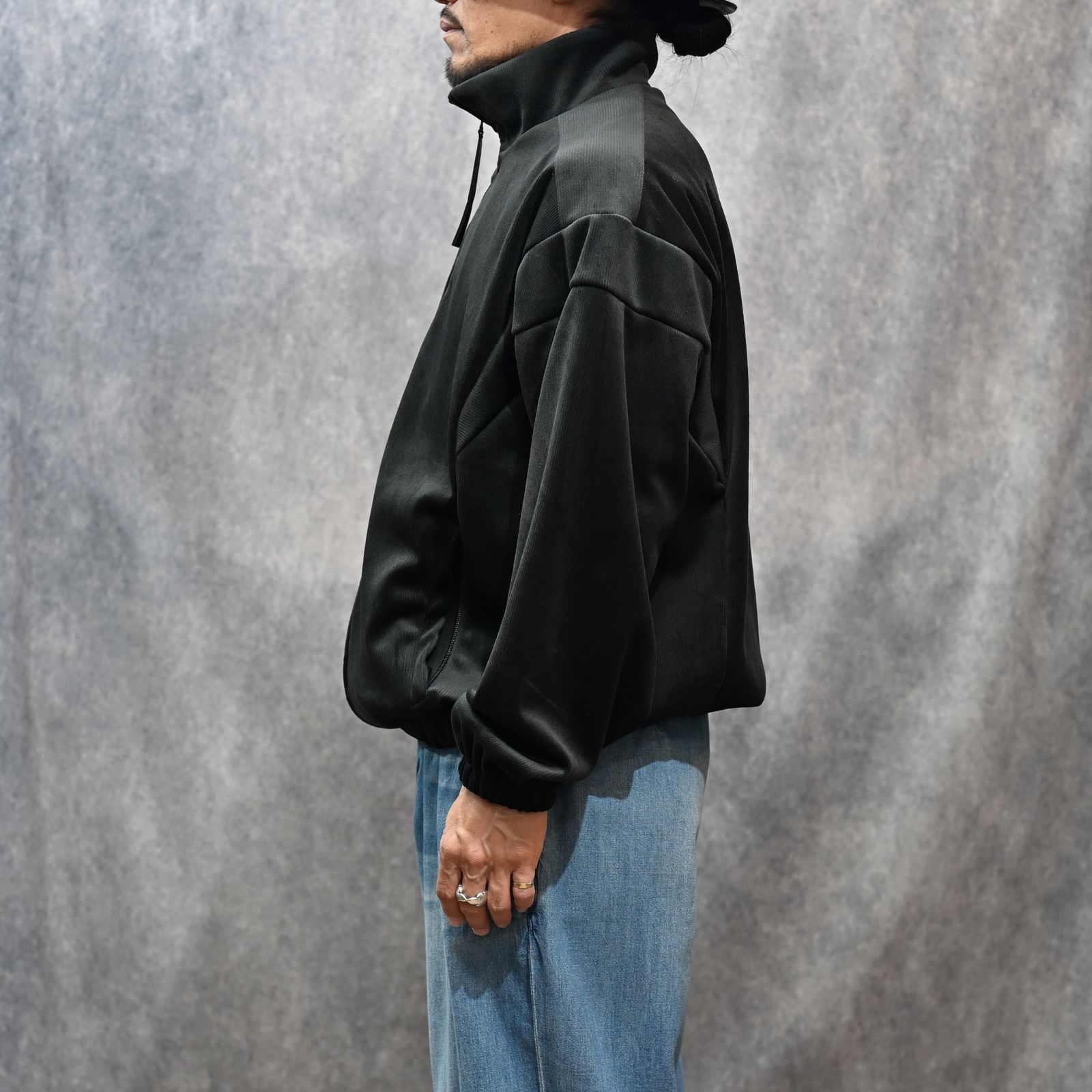 TRACK JACKET （BLACK）｜コーデュロイ トラックジャケット｜2252-BL08-008