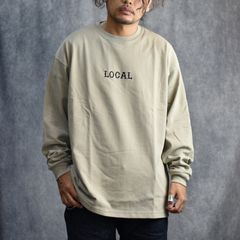 CLASSIC LOCAL LOGO EMBROIDERY L/S TEE (KHAKI) / ローカル ロゴ刺繍 ロングスリーブ Tシャツ