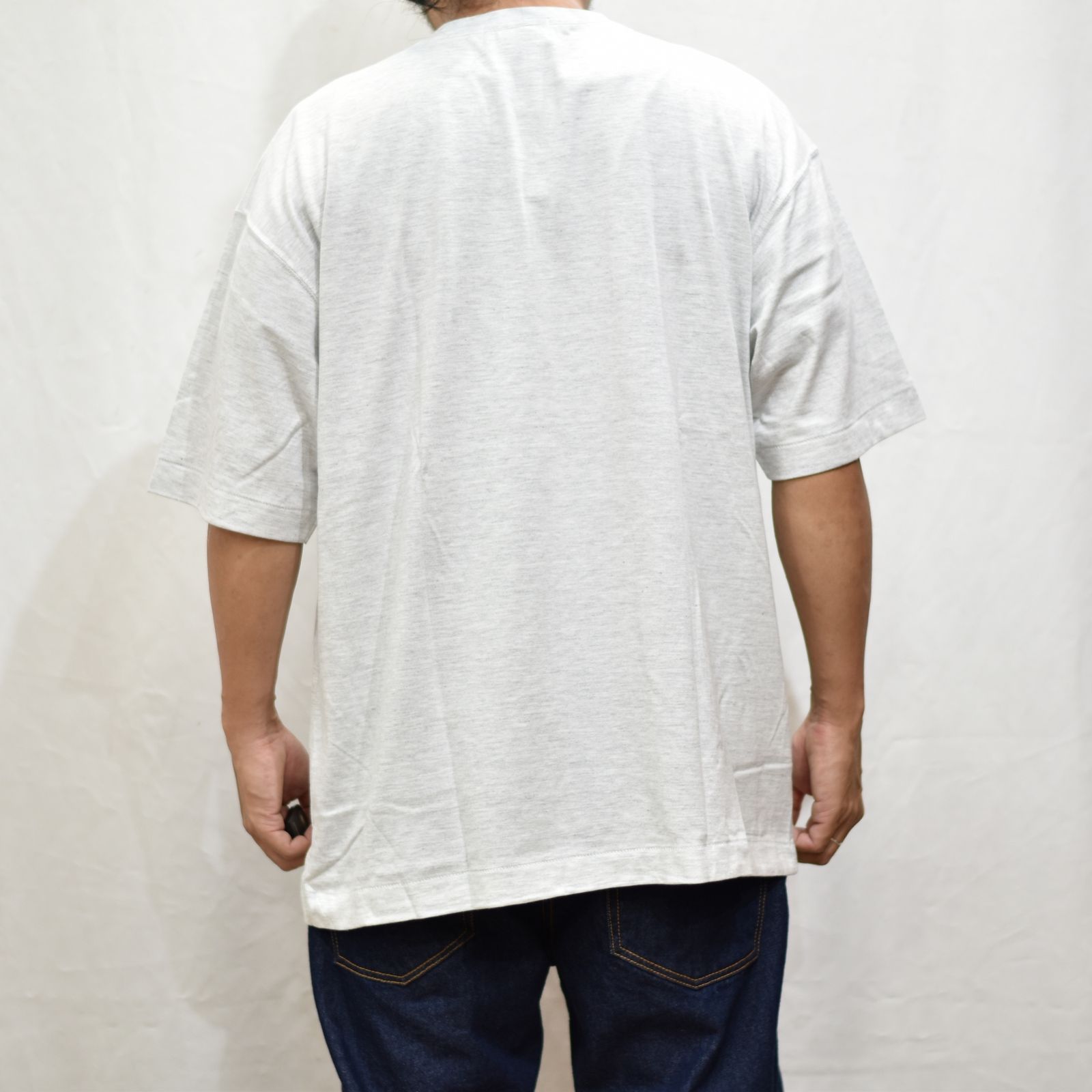 CUTRATE FOOTBALL TEAM LOGO DROPSHOULDER S/S T-SHIRT (ASH GRAY)