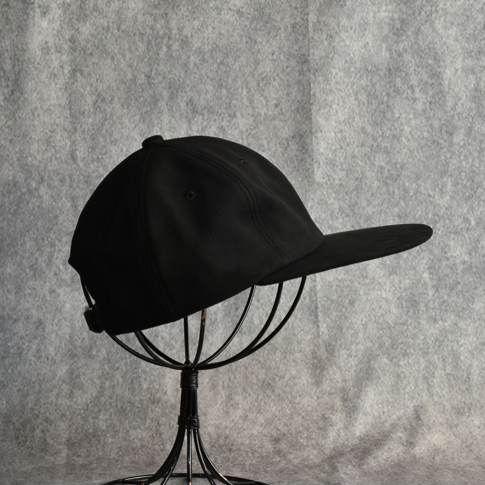Suede 6panel Cap "NAUGHTYBOY" (BLACK) / スエード 6パネルキャップ