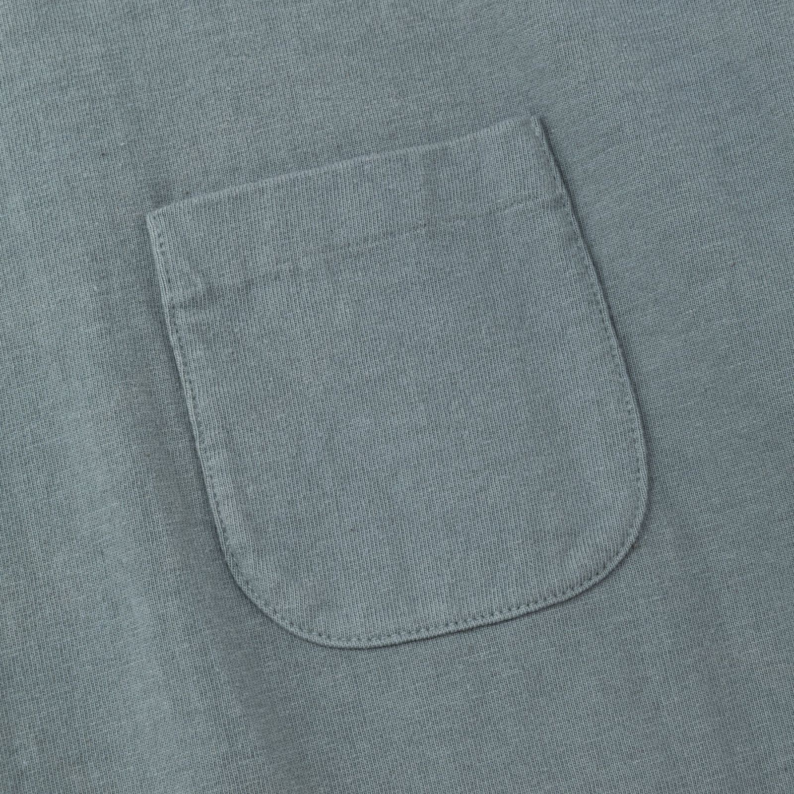GARMENT DYE GIRLS LOGO POCKET TEE ＜NATURALLY PAINT DESIGN＞ (GREEN GRAY)｜ガール ロゴプリント ポケットTシャツ｜CL-26SS004NT