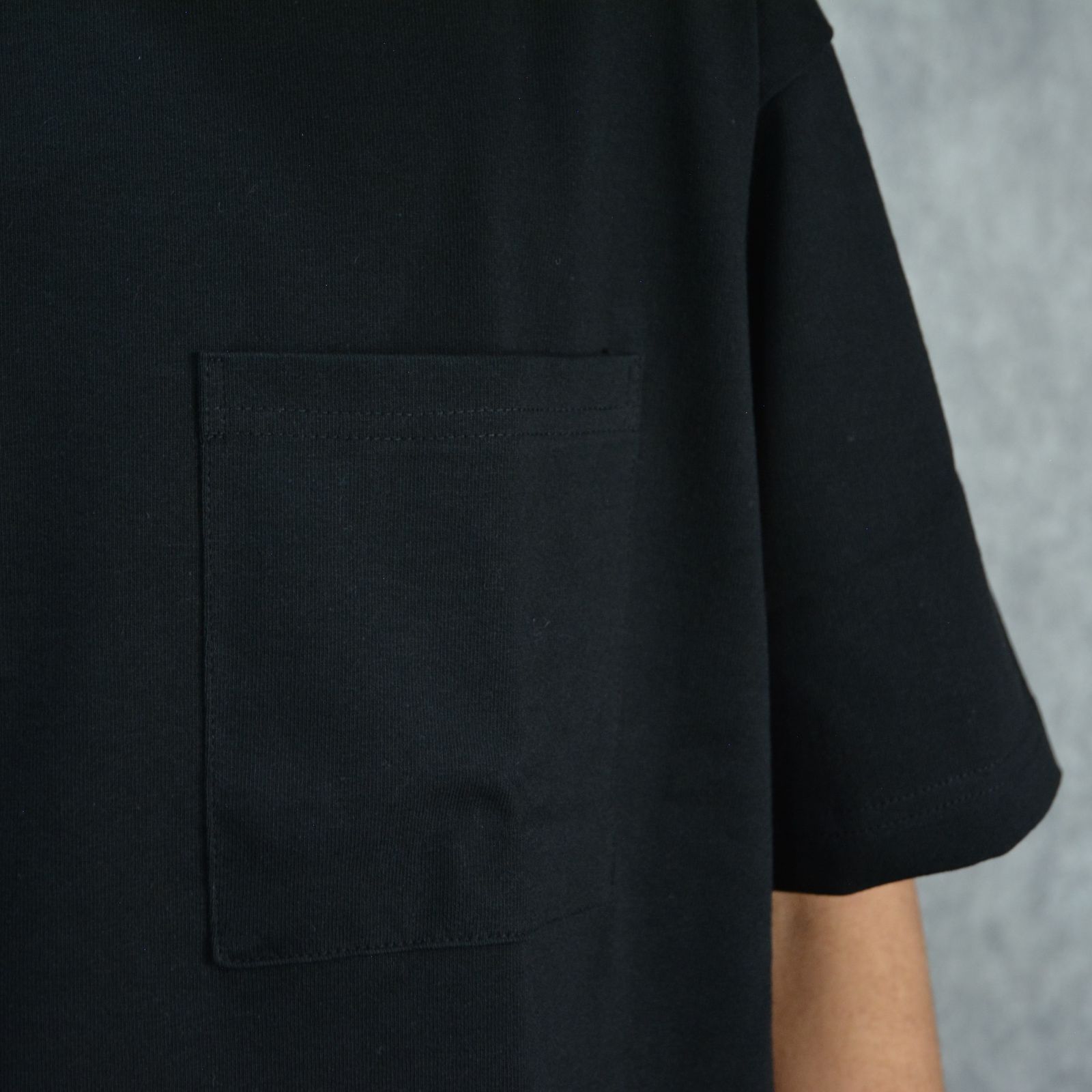 Standard Crewneck T-SH （BLK） / ポケット Tシャツ （ブラック） STC-401