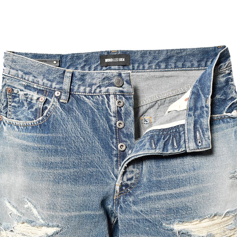 WIND AND SEA×MINEDENIM L.Straight 5pocket USS （USS / インディゴ）