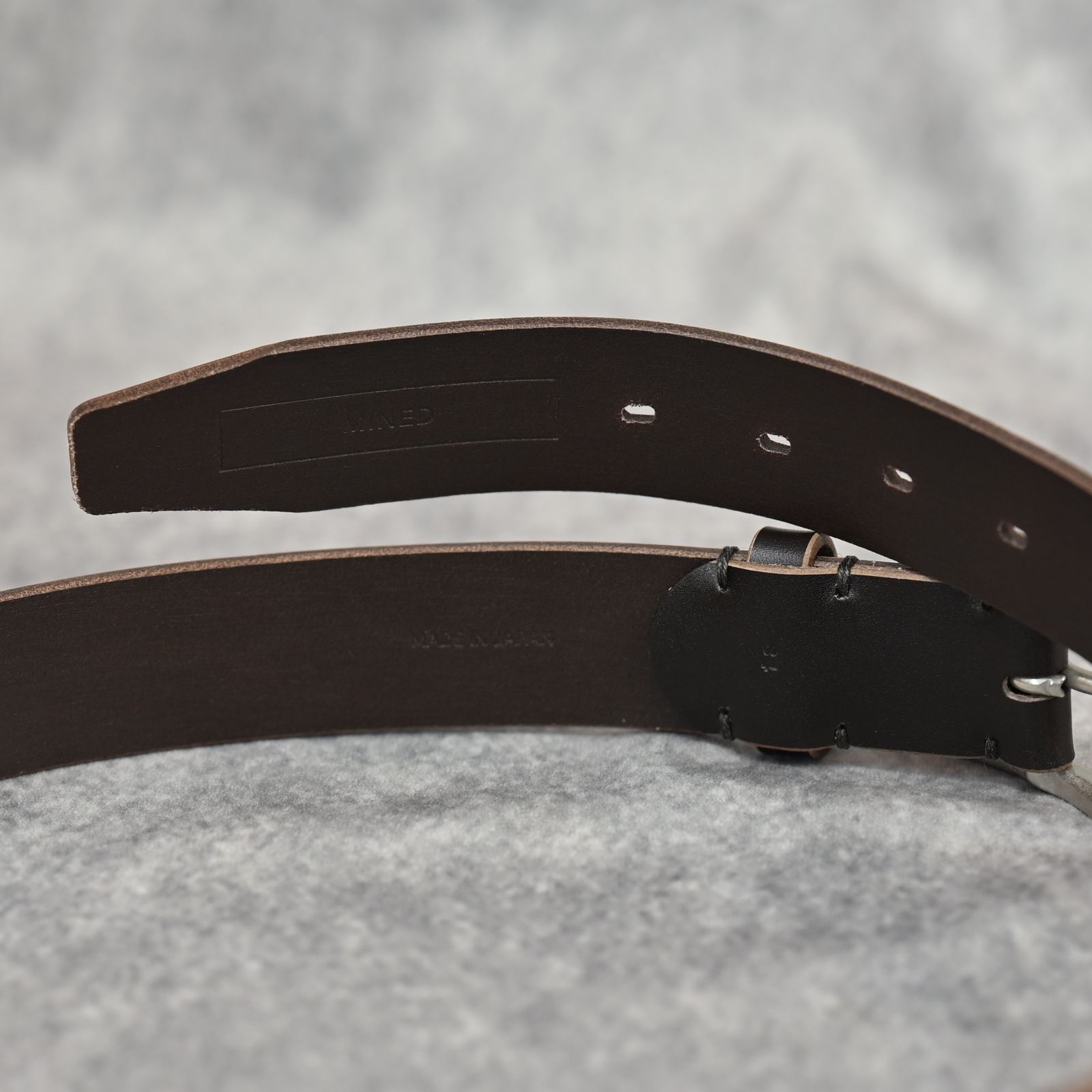 Leather Officer Belt （DBR） / レザー ベルト （ダークブラウン） / LBT-017