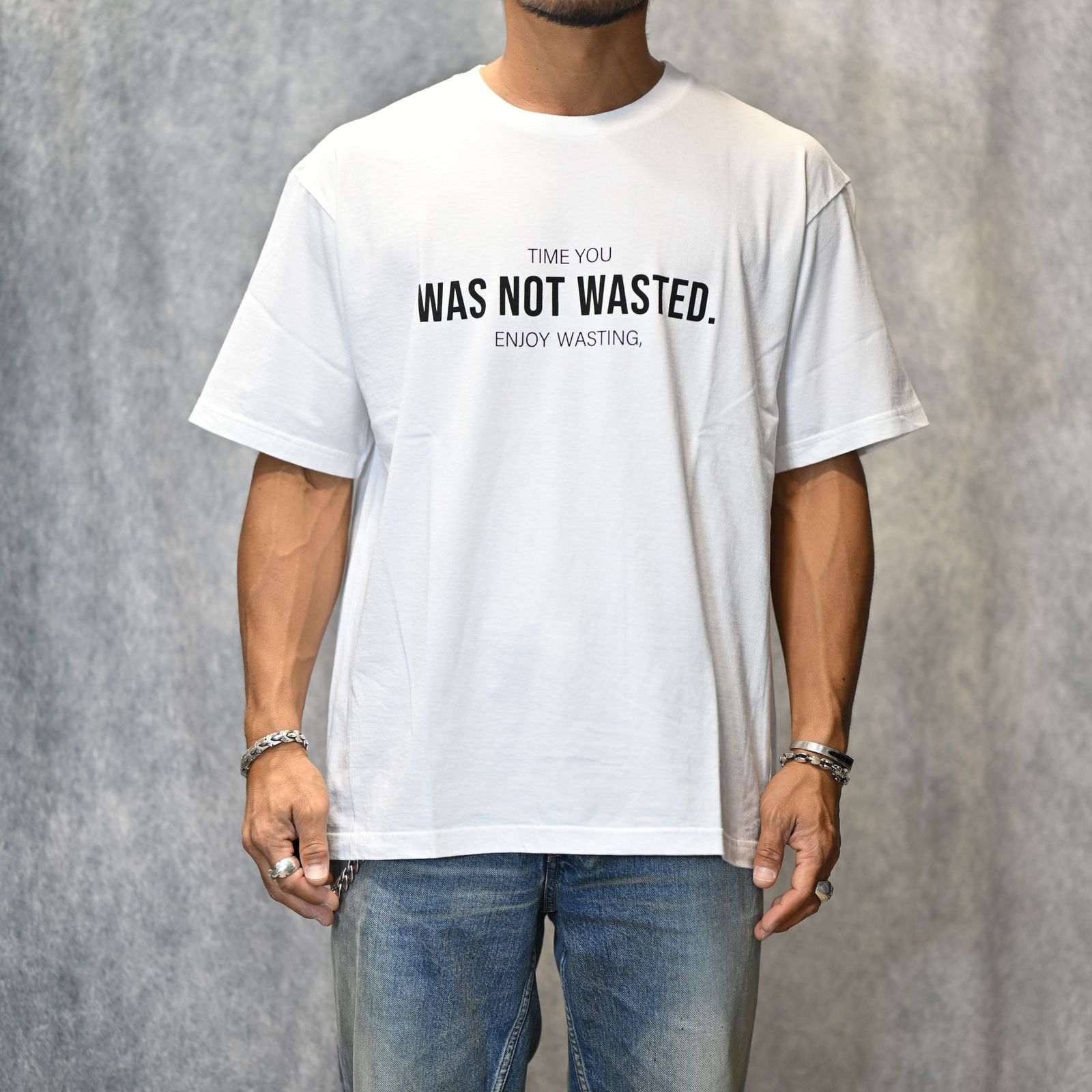 TIME YOU WAS NOT WASTED T-SH （WHITE） / プリントTシャツ （ホワイト） 2505-4004