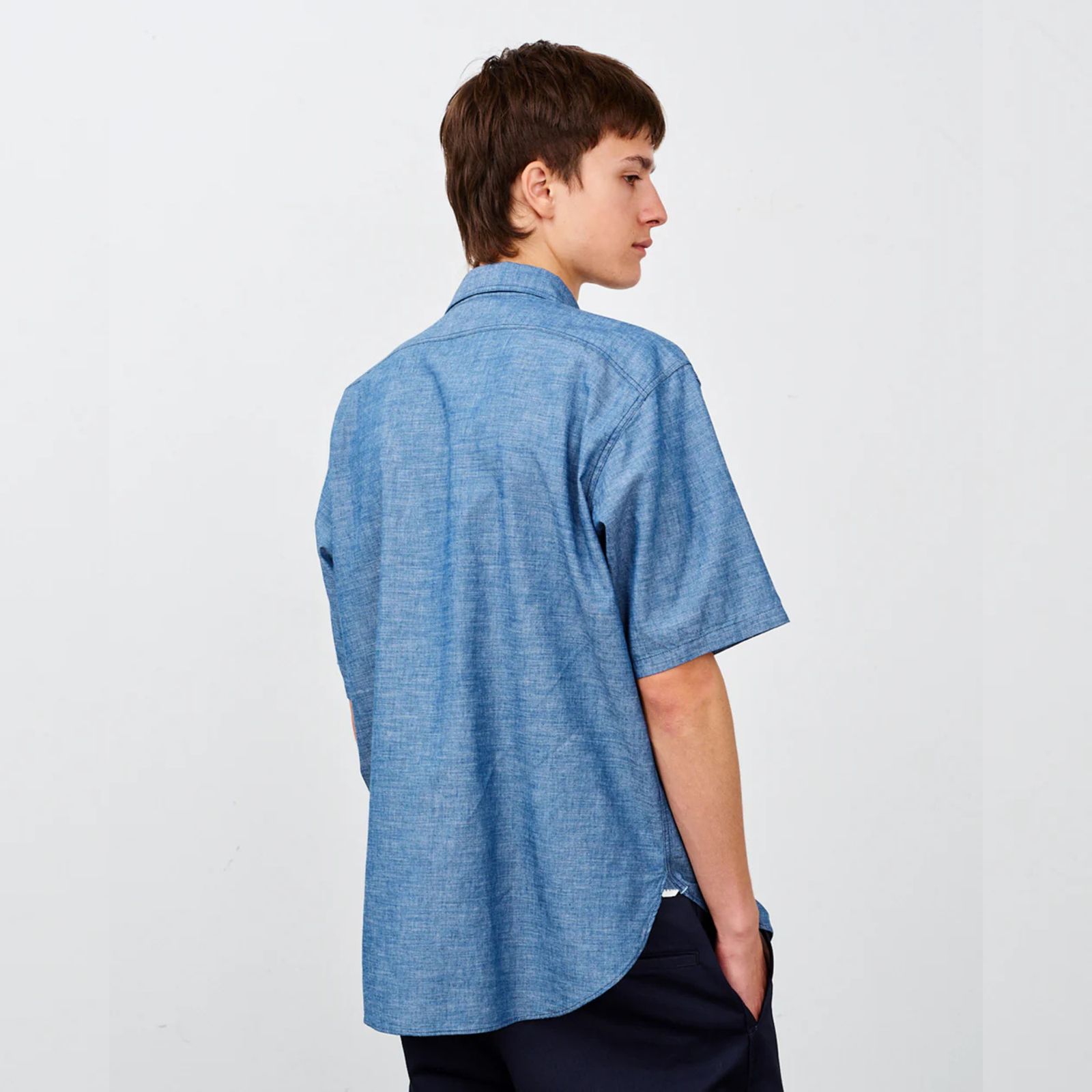 Y1942 S-SLEEVE CHAMBRAY SHIRT （INDIGO）｜シャンブレー 半袖シャツ （インディゴ）