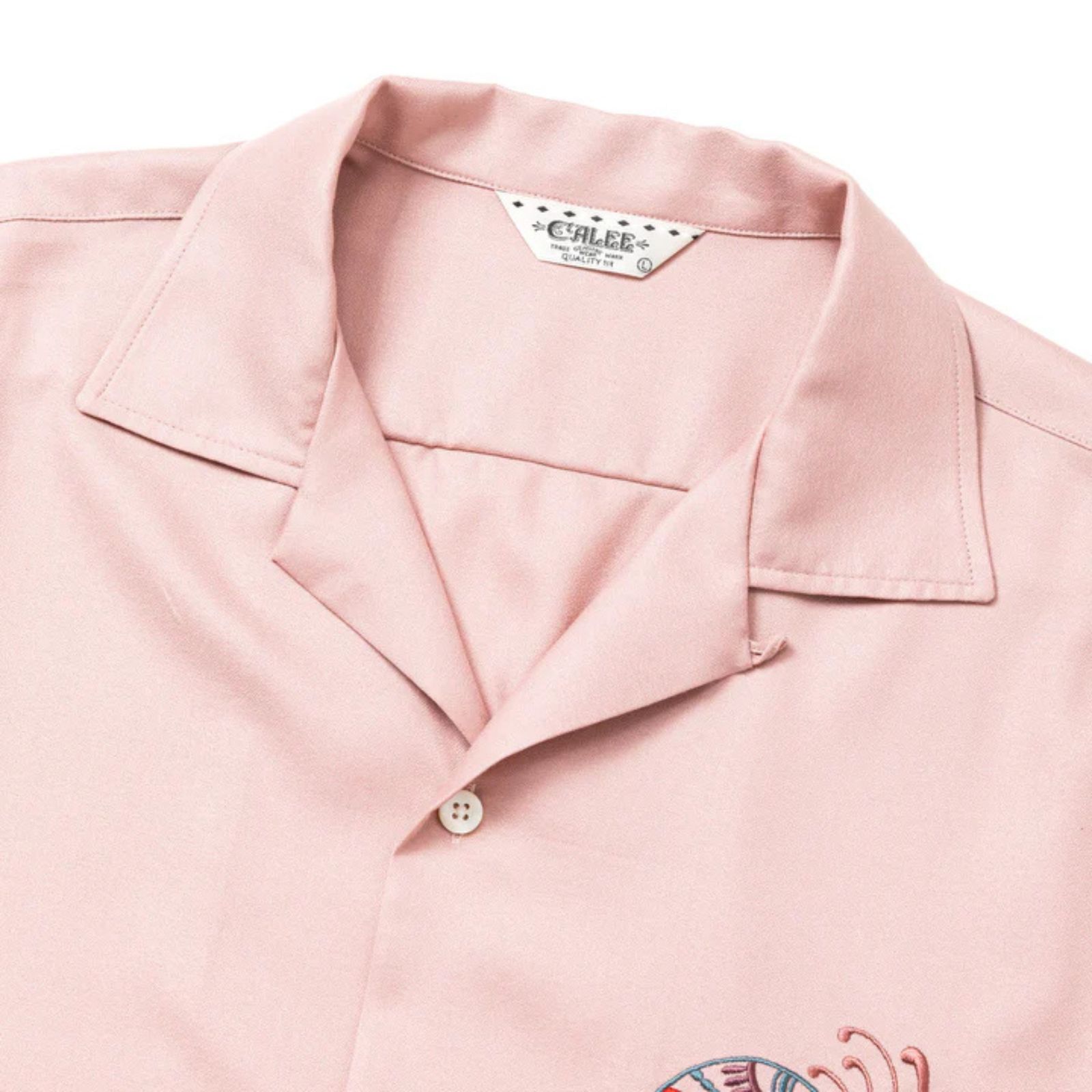 × MIHO MURAKAMI EMBROIDERY SH (PINK) / × 村上実帆 オープンカラーシャツ