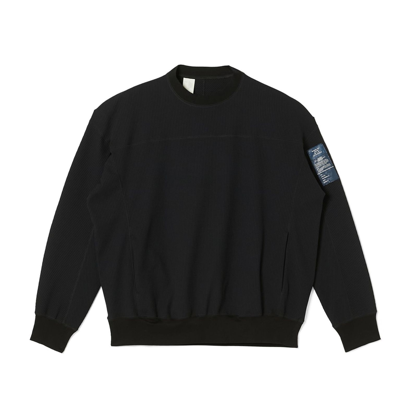 EXCHANGE SERVICE TOPS T-SHIRT （BLACK）｜ワッフル ロングスリーブ｜9252-CS04-012