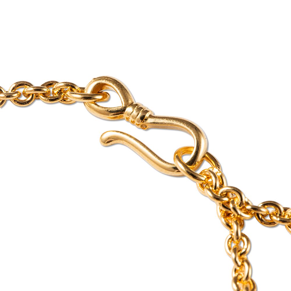 CALEE - SILVER NECKLACE CHAIN / SHORT (GOLD) / シルバーネックレス