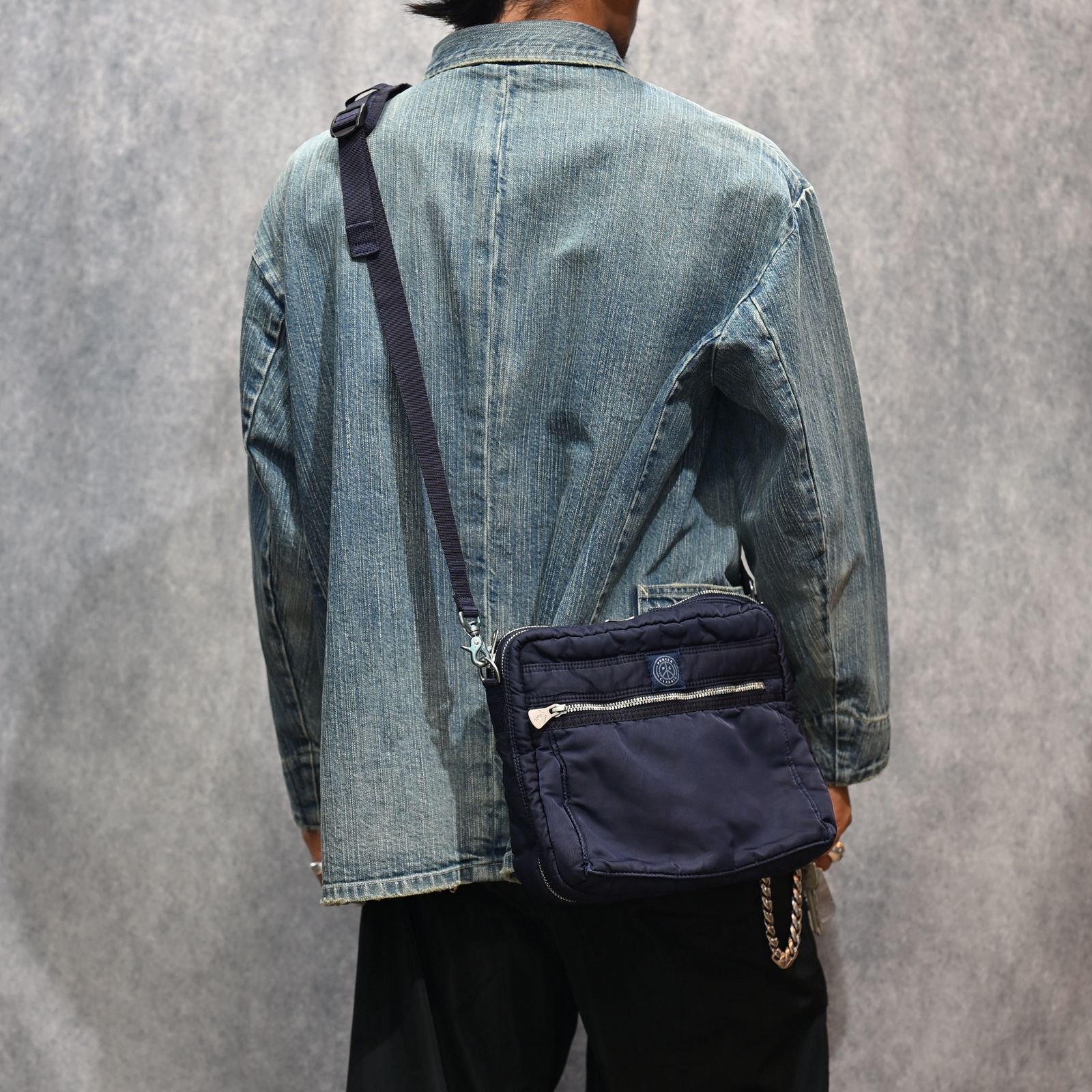 SUPER NYLON SIMPLE SHOULDER BAG (BLUE) / スーパーナイロン ショルダーバッグ （ブルー） PC-015-3075-10