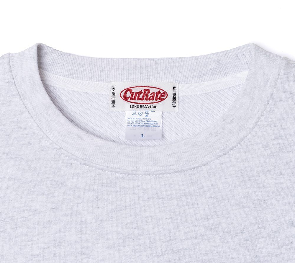 ×VENICE8 COFFEE HOUSE SMILEY FACE DISPENSER DROP CREW NECK SWEAT (GRY) / ドロップショルダー クルーネック スウェット