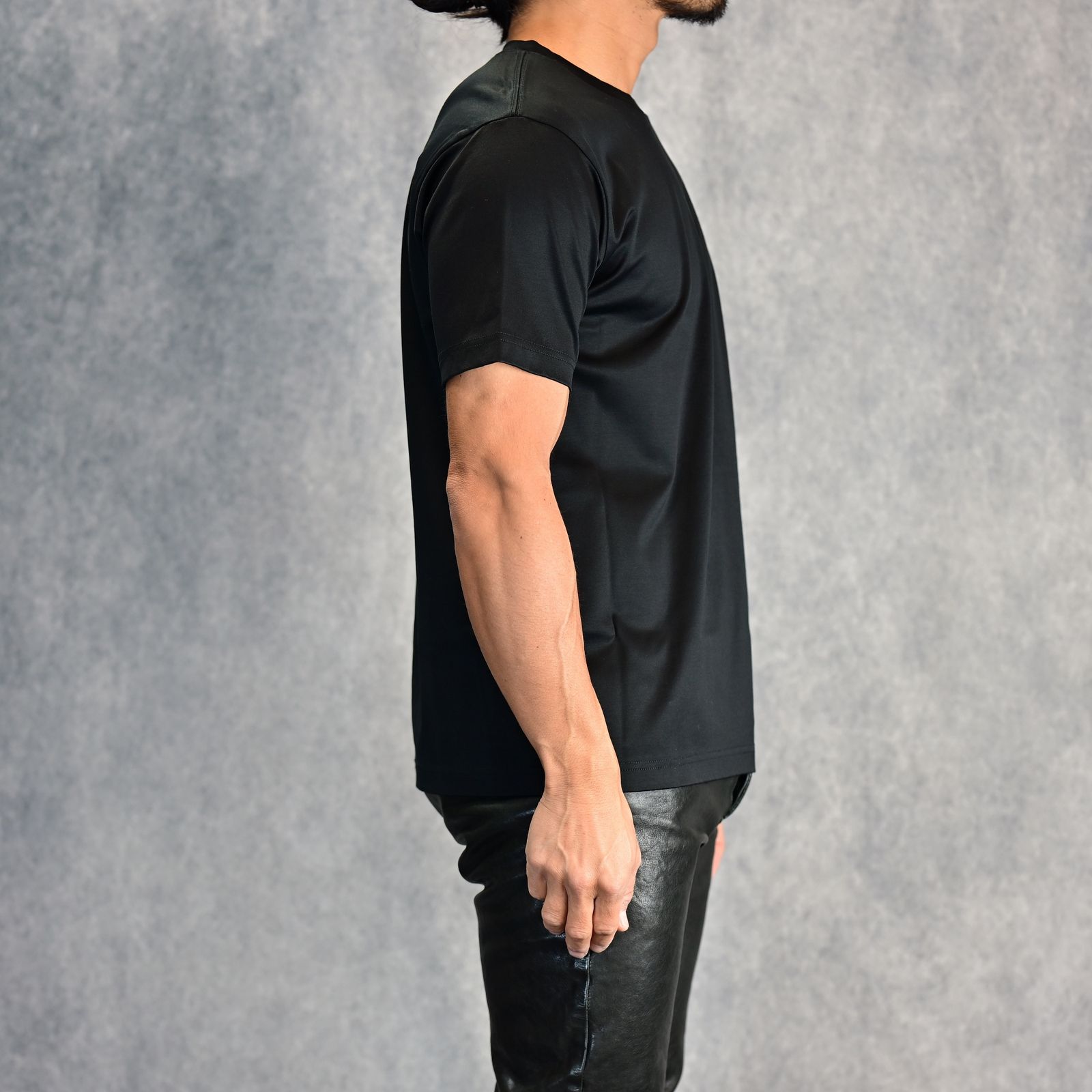 THE LINE スーピマコットン Tシャツ （BLACK） T-268
