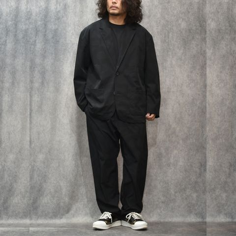 × OVYS SNAKE PATTERN NYLON T/T JACKET & PANTS (BLACK)｜× オーヴィーズ 蛇柄 ナイロン セットアップ｜ov-ls-jkpt-0001