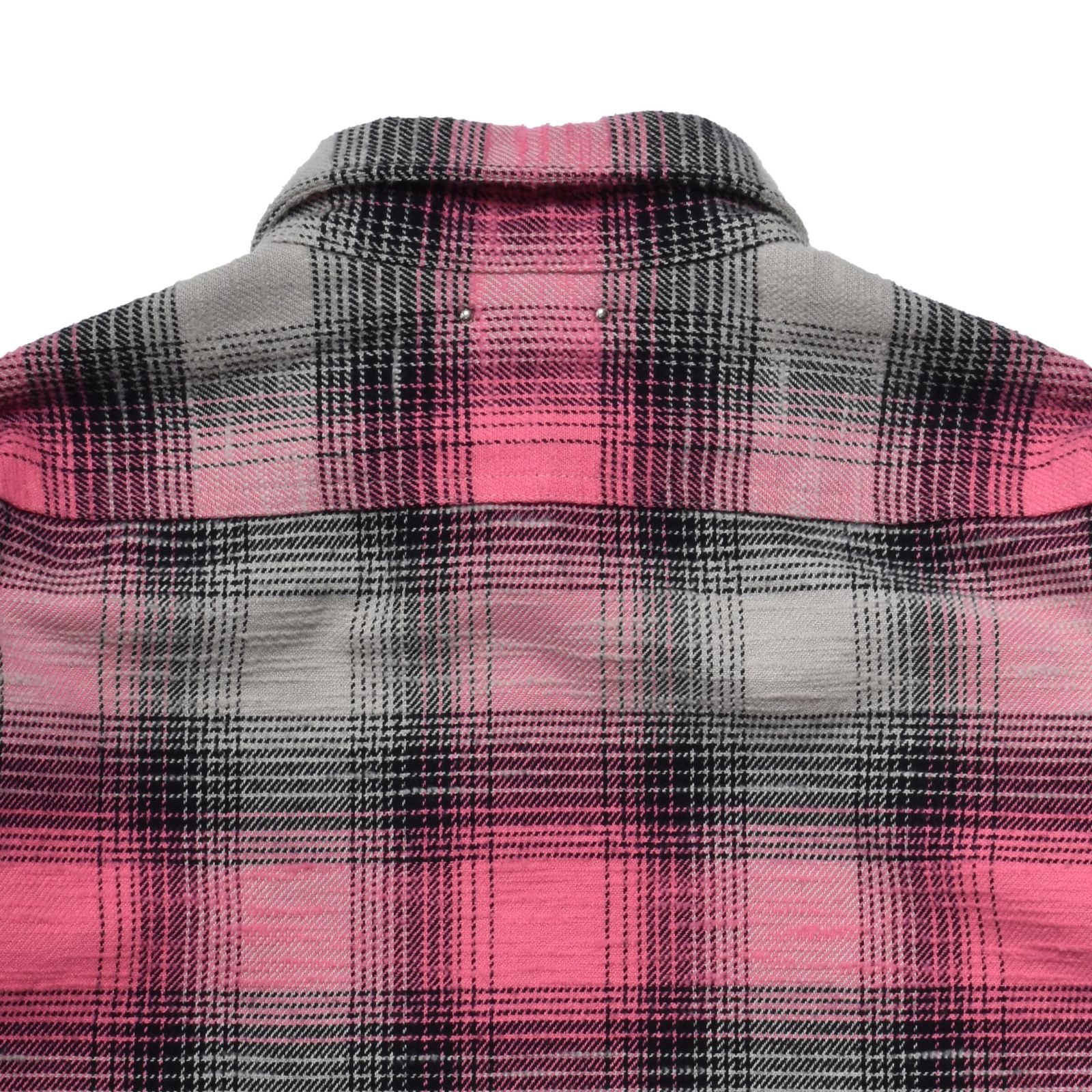 Heavy Cotton Flannel Ombre Work Shirt （PNK）｜フランネル オンブレチェック ワークシャツ｜MDFBF09503