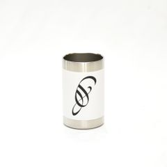 D ロゴ ステンレス 缶クーラー (WHITE) 対応サイズ：缶350ml