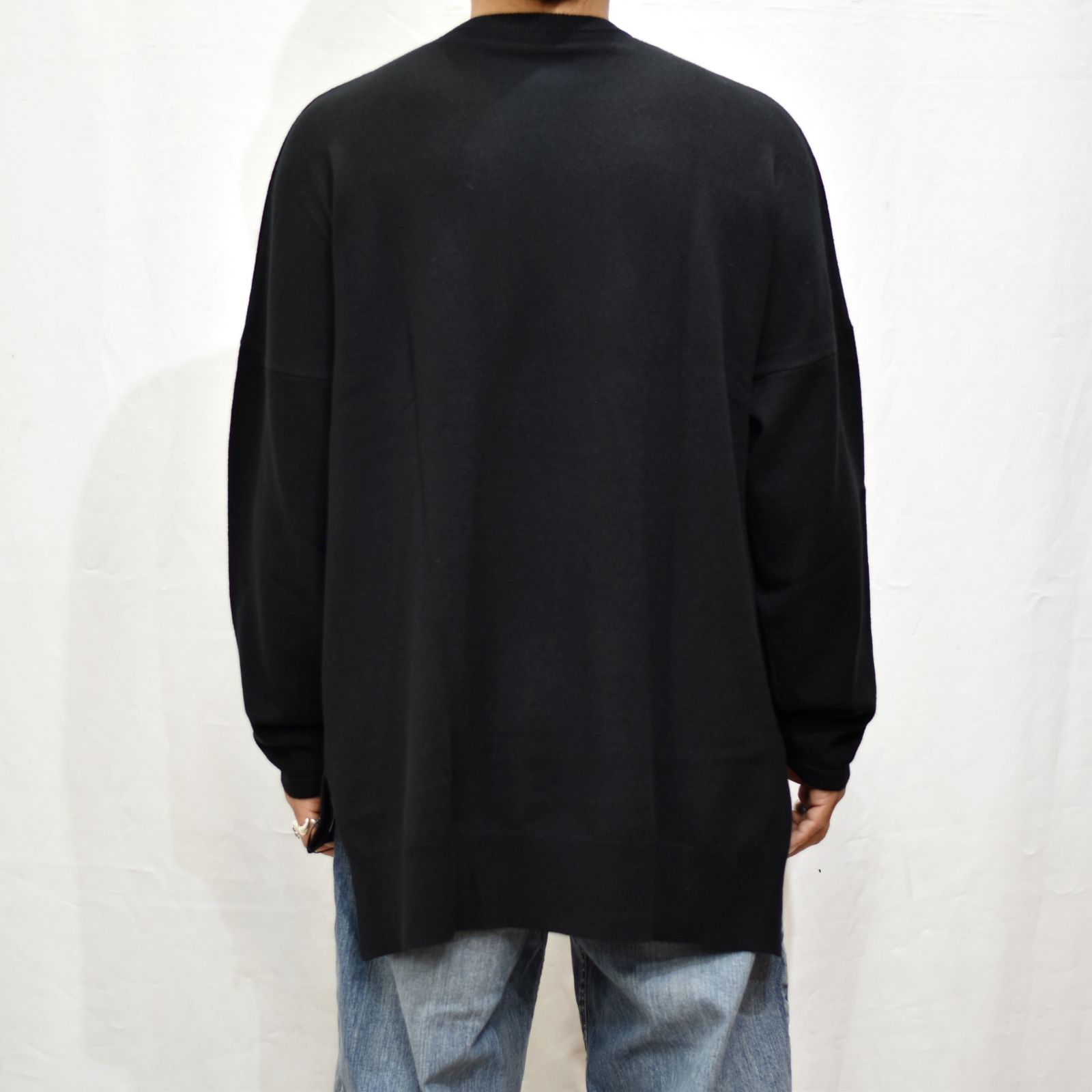 ウールカシミアニット クルーネック （BLACK）